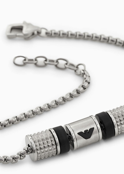 EMPORIO ARMANI Onyx Rondelle Bracelet outlook