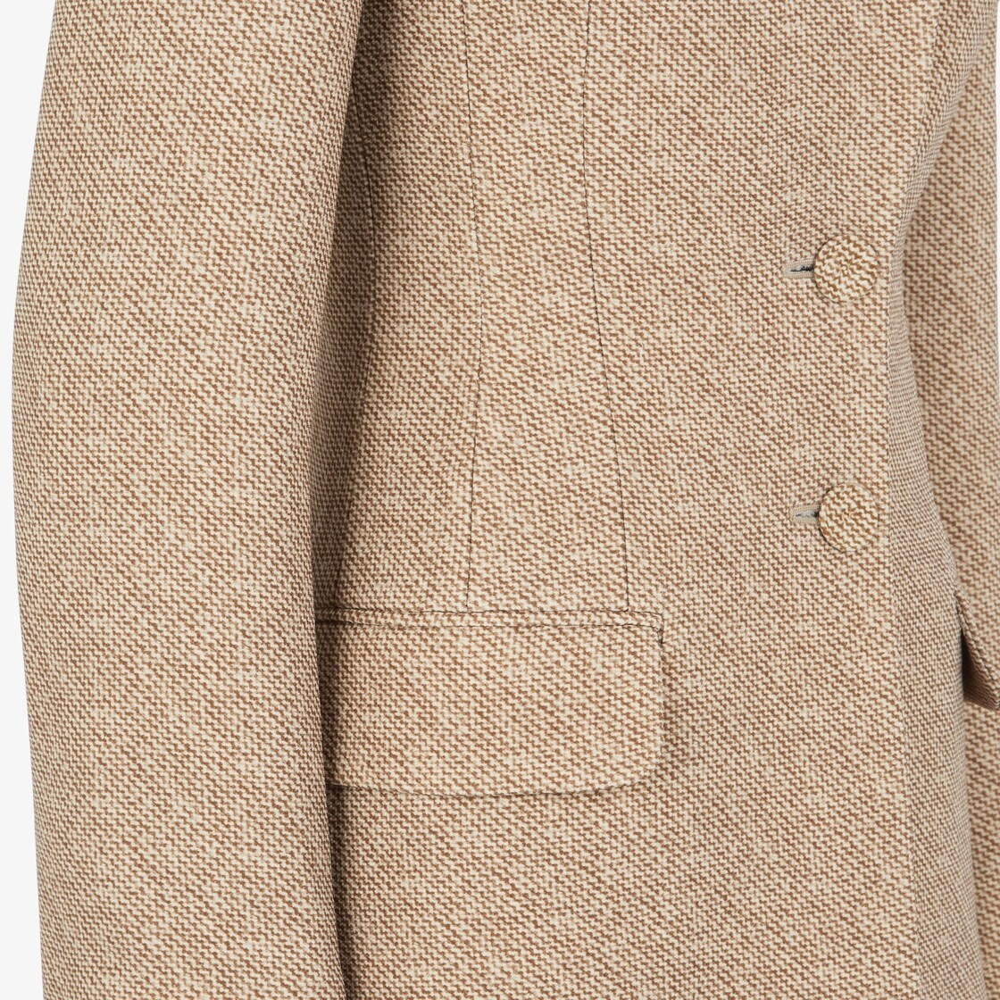 Beige printed wool jacket - 3