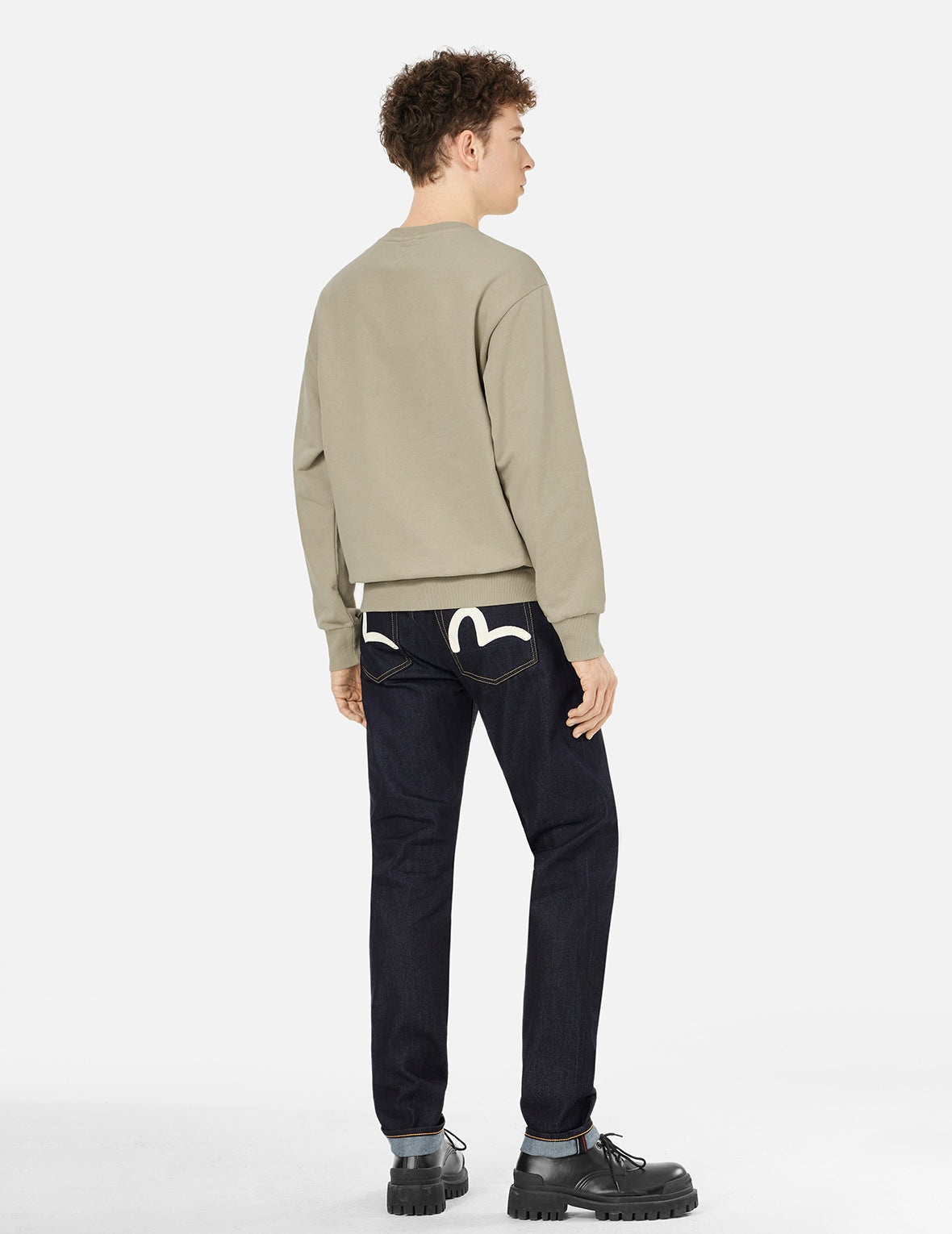 Ecru Seagull Print Carrot Fit Jeans #2017 - 4