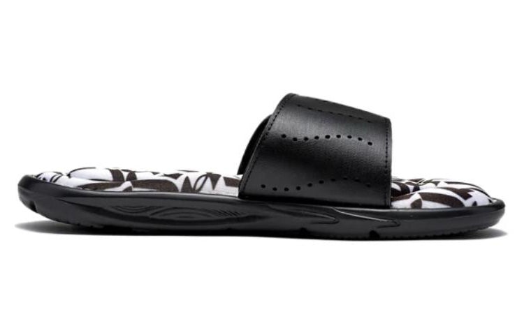(WMNS) Under Armour Ignite 6 Graphic Footbed Slide 'Halo Grey Black' 3023767-105 - 3