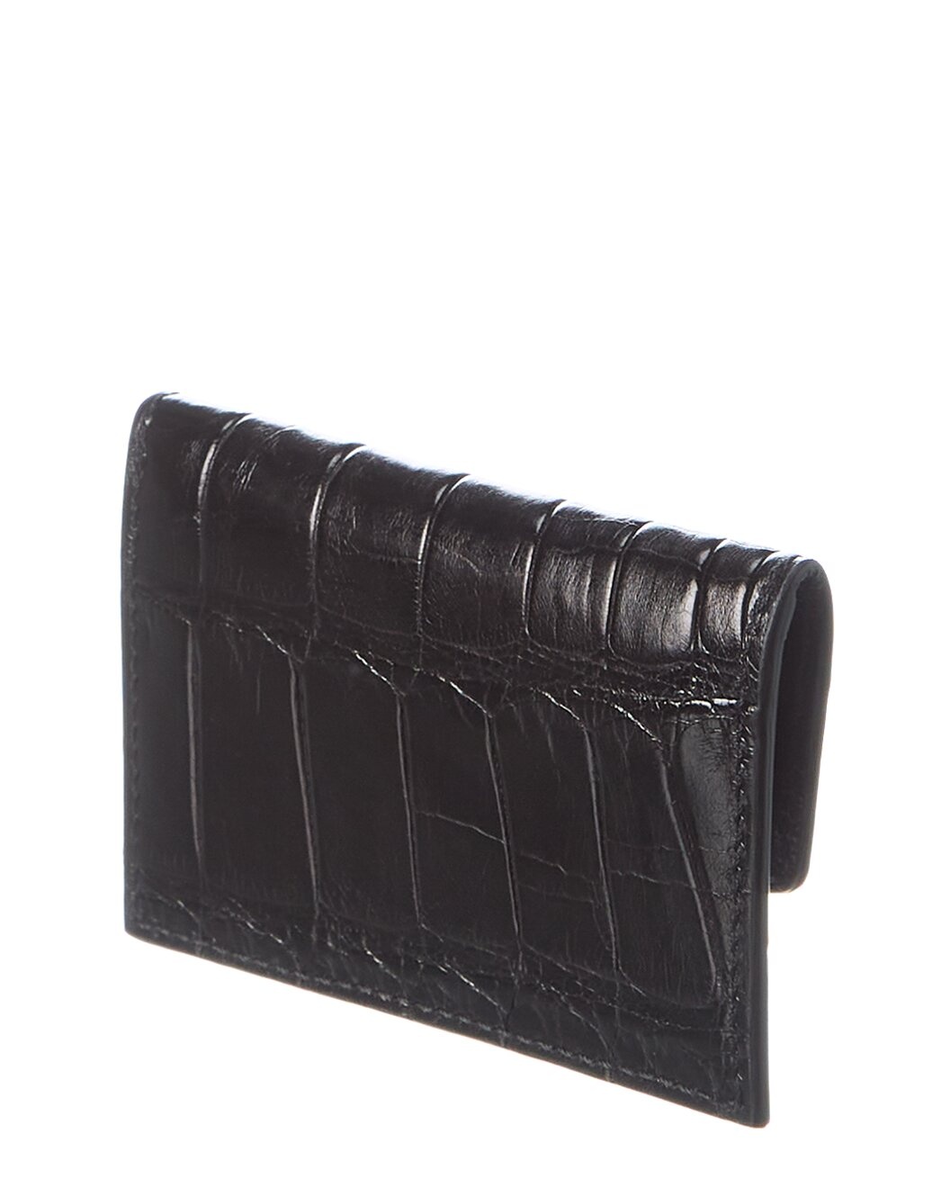 Versace La Medusa Croc-Embossed Leather Card Holder - 2