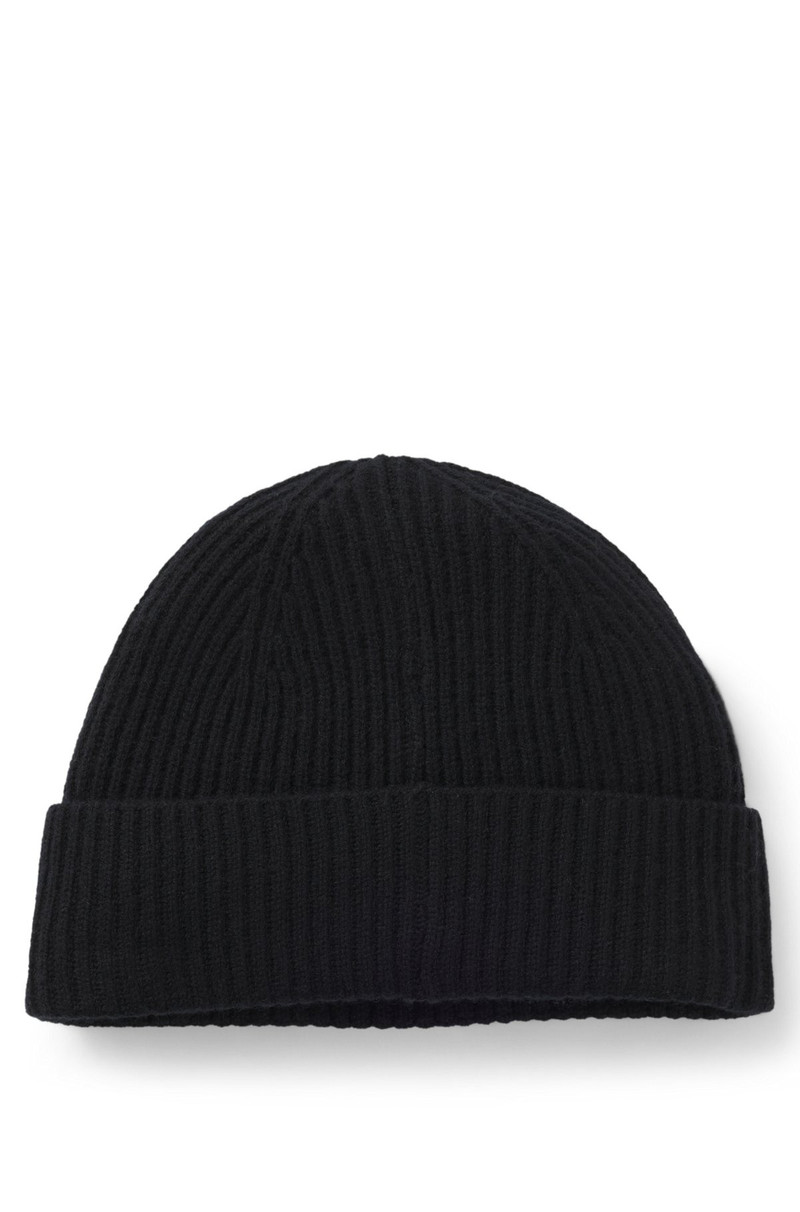 BOSS WOOL-CASHMERE BEANIE HAT WITH DOUBLE B MONOGRAM outlook