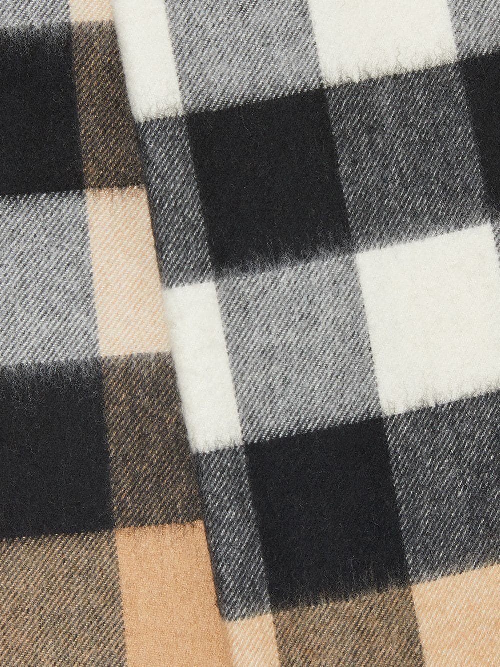 vintage check cashmere scarf - 2