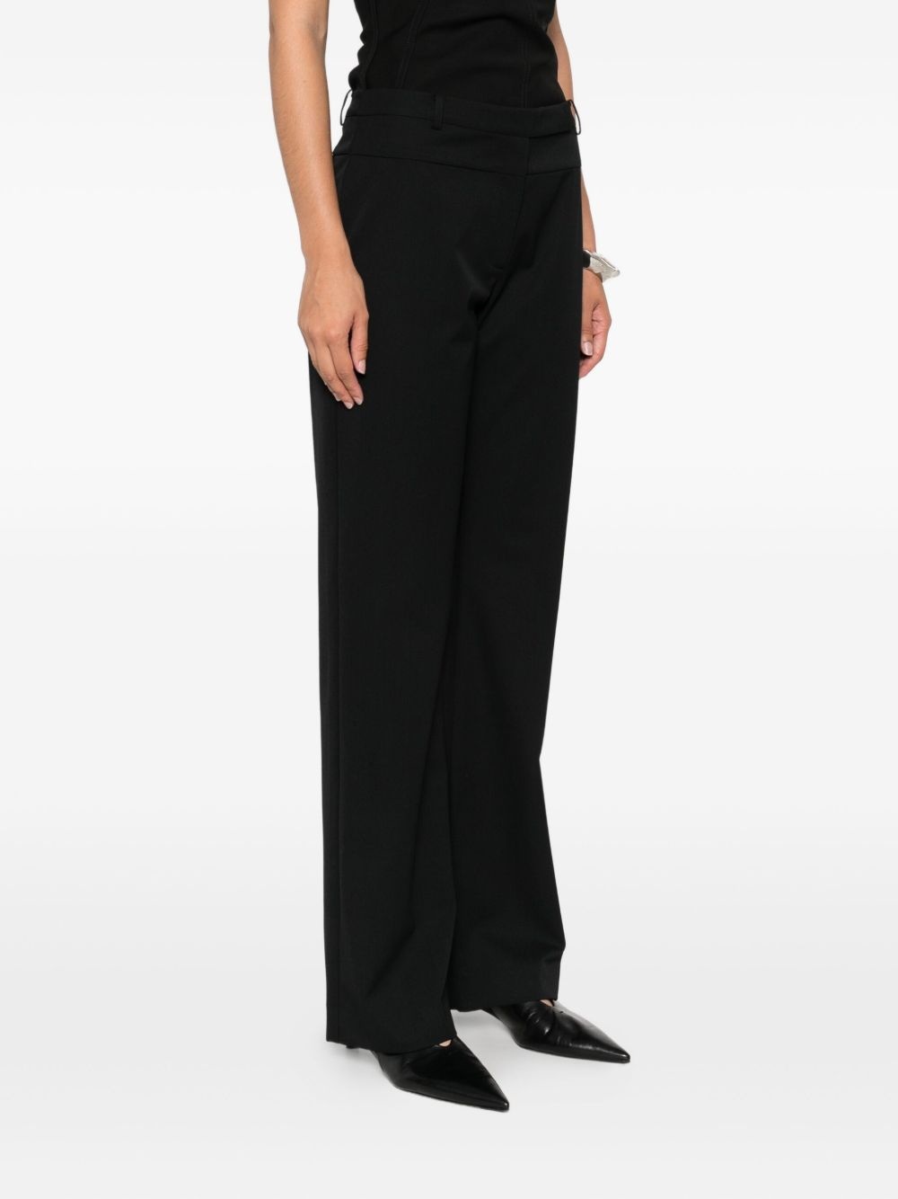 panelled slim-cut trousers - 3