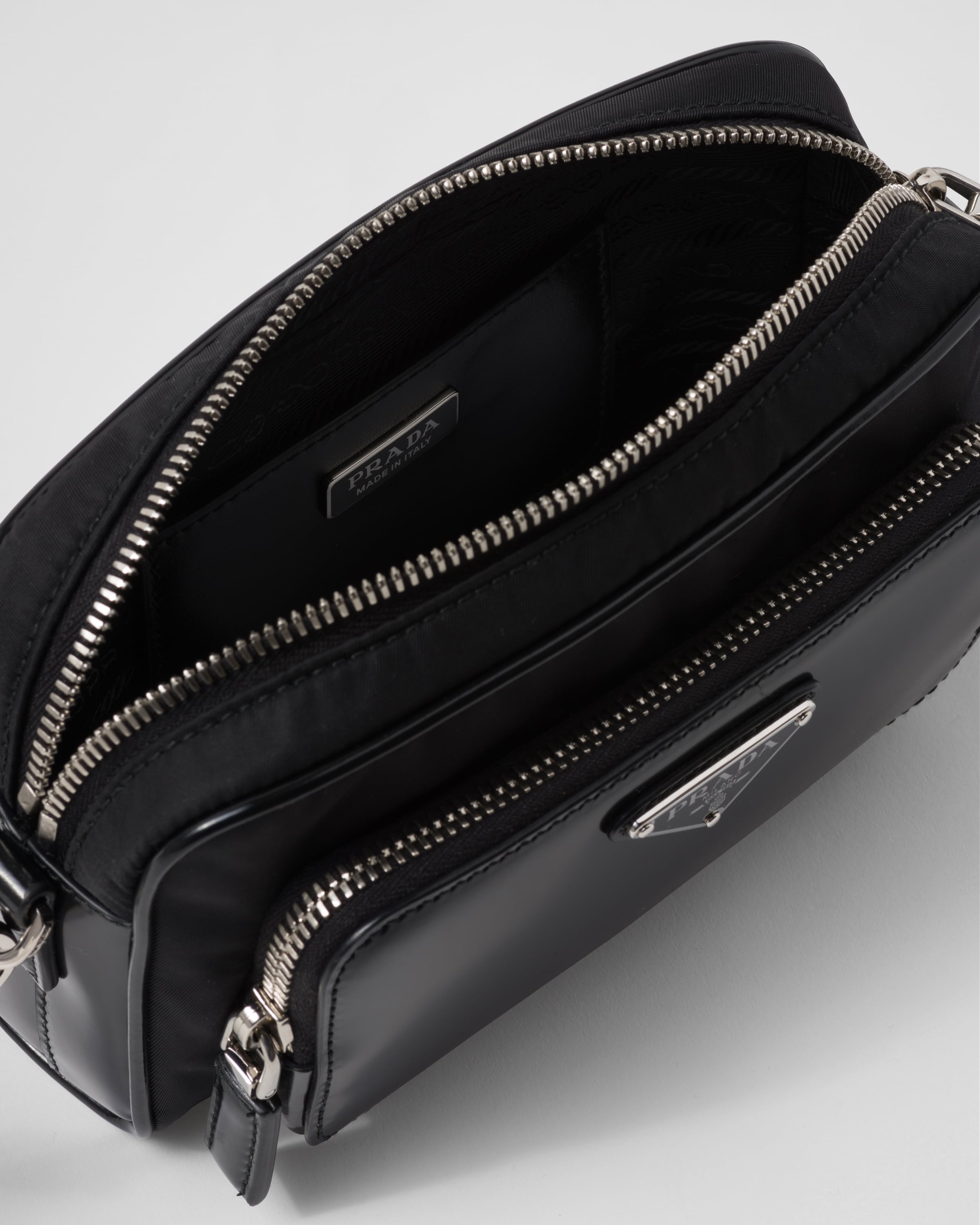 Re-Nylon and brushed leather shoulder bag - 5