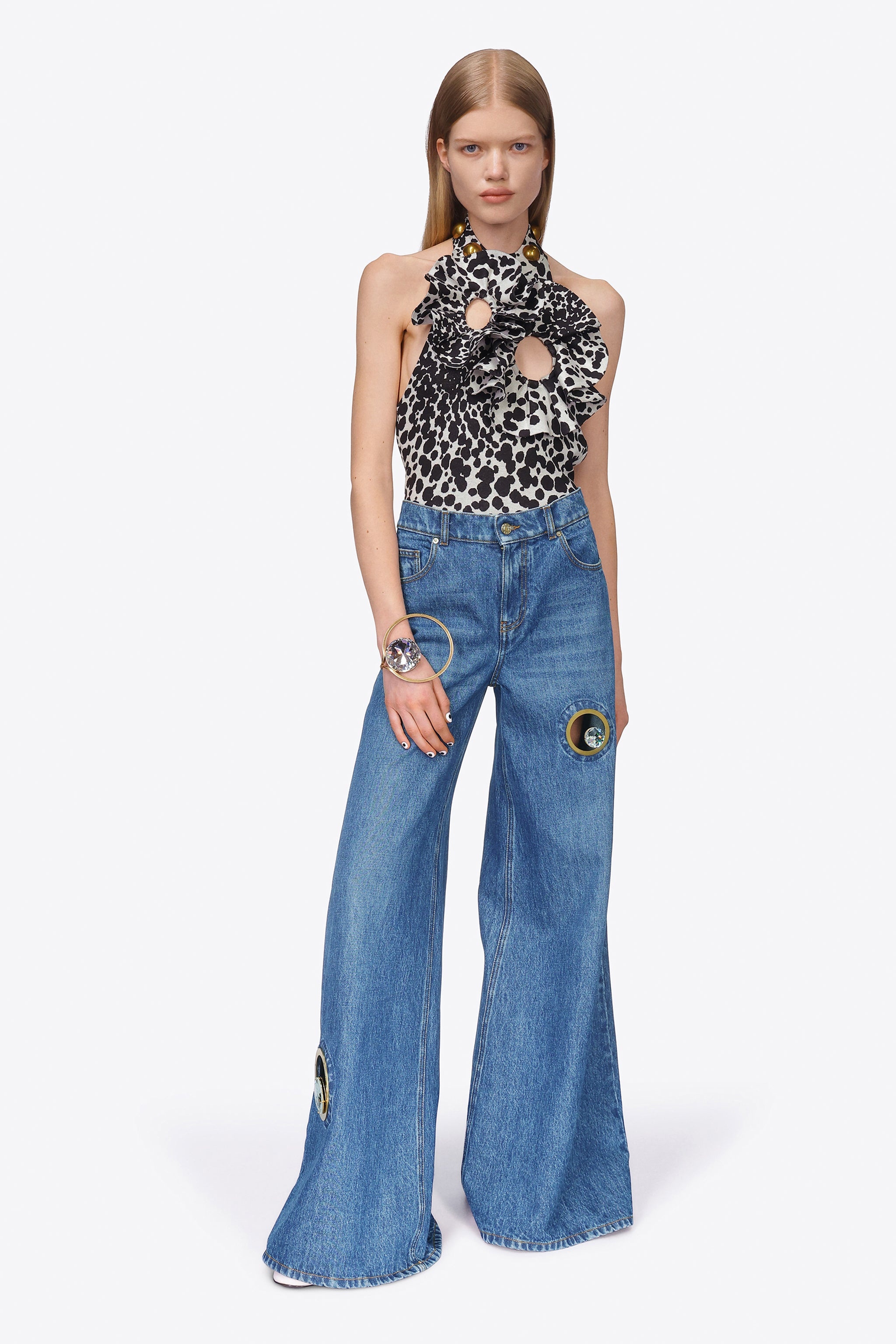 DALMATIAN FLOWER BODYSUIT - 4