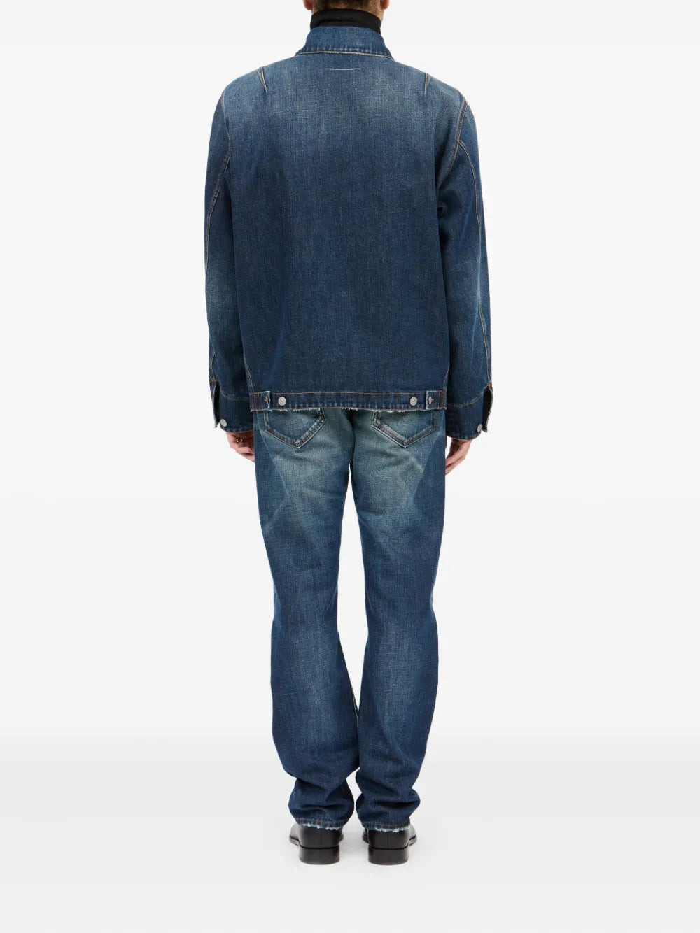Zip-Up Denim Jacket - 4