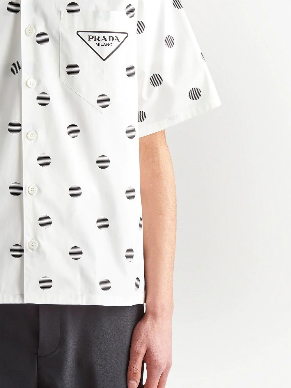 polka dot short-sleeve shirt - 4