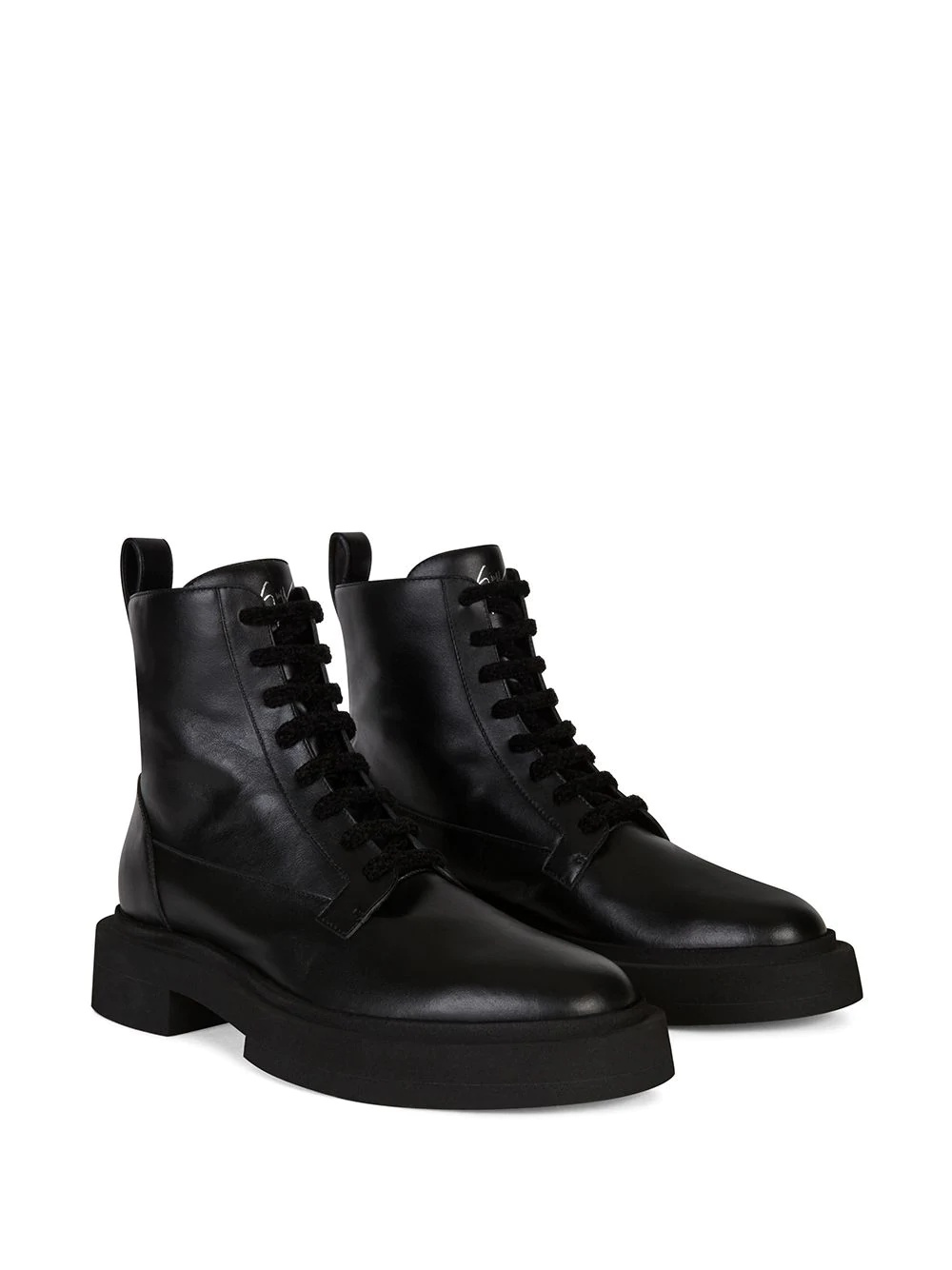 lace-up combat boots - 2