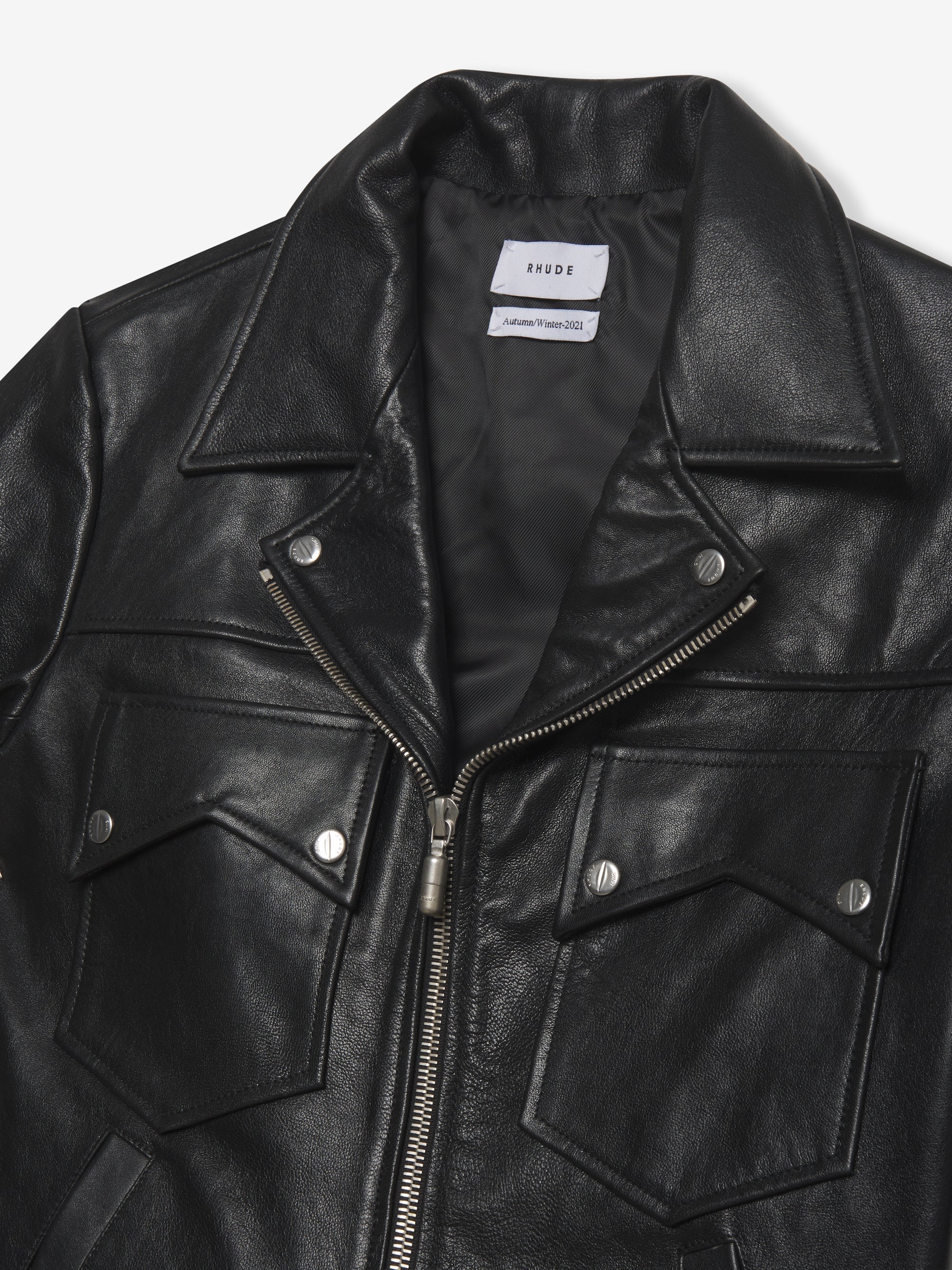 LEATHER BLOUSON JACKET - 3