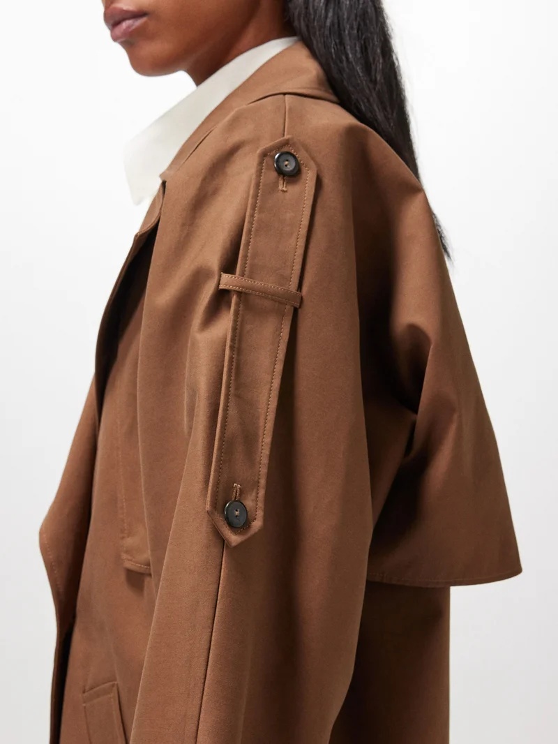 Oversized cotton-twill trench coat - 3