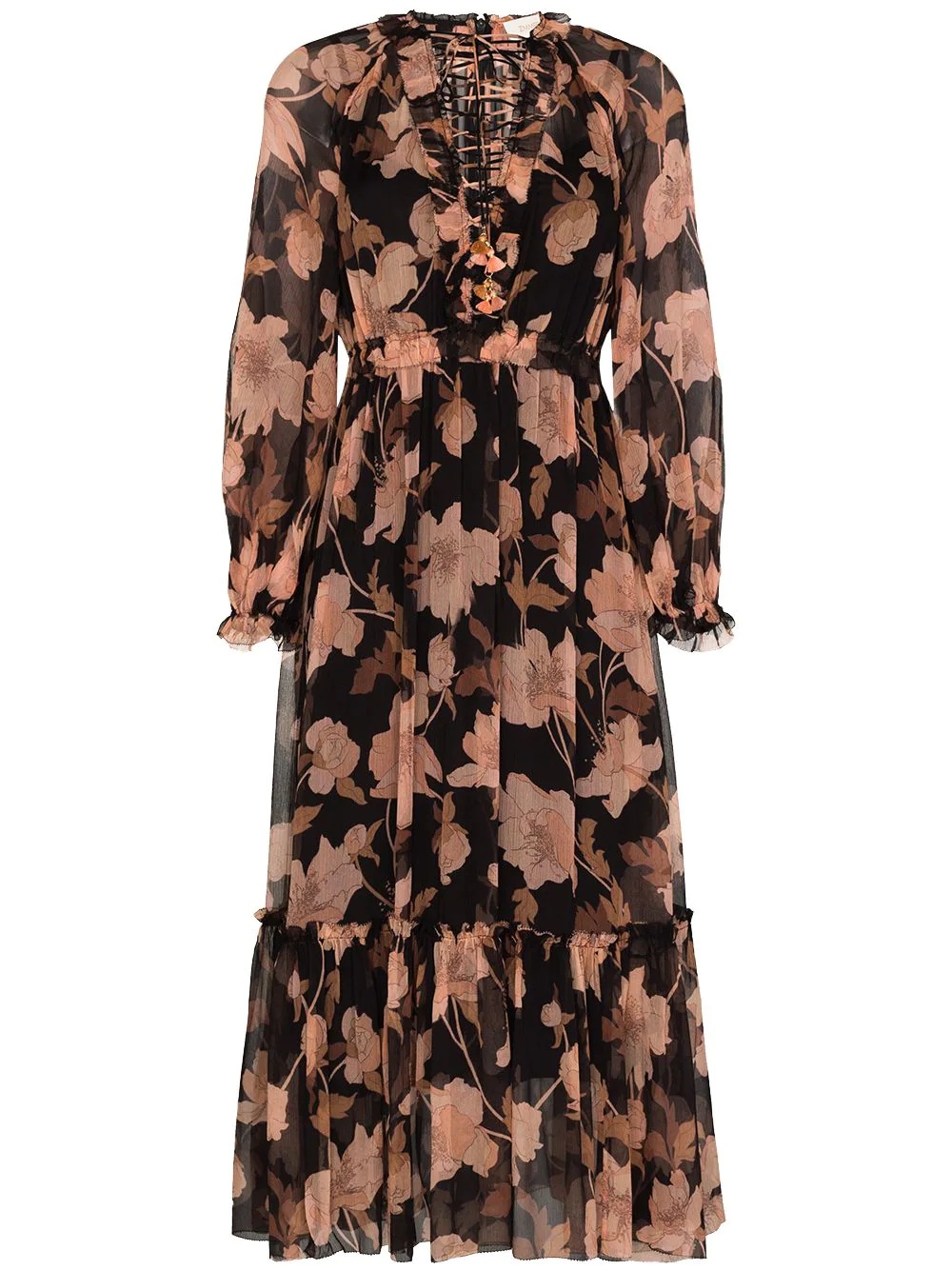 Concert floral-print midi dress - 1