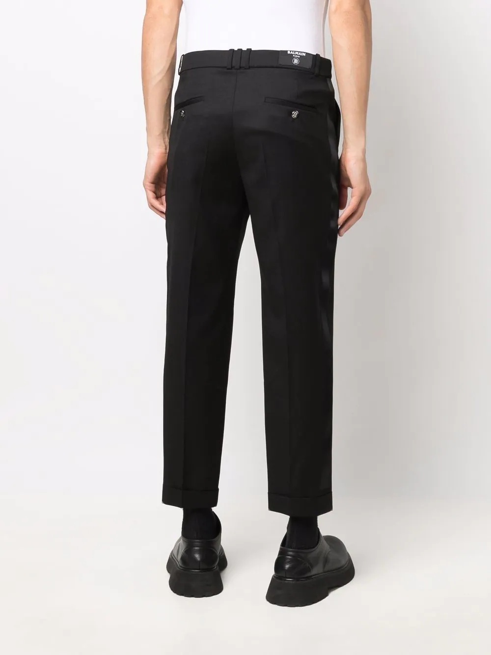 cropped straight-leg trousers - 4