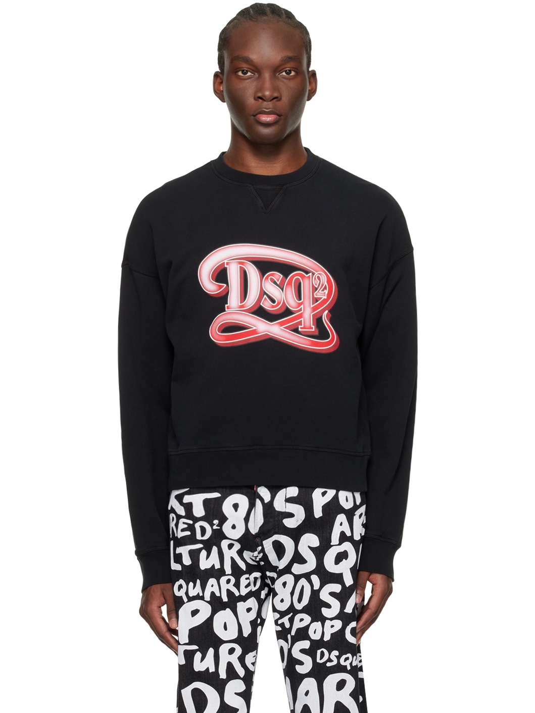 Black Drop Fit Sweatshirt - 1