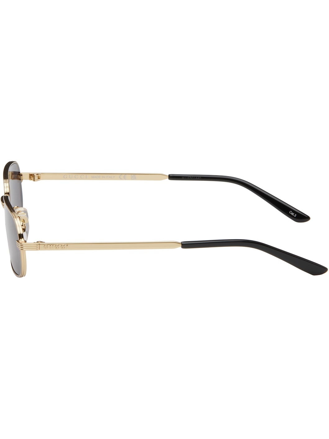Gold Rectangular Sunglasses - 3