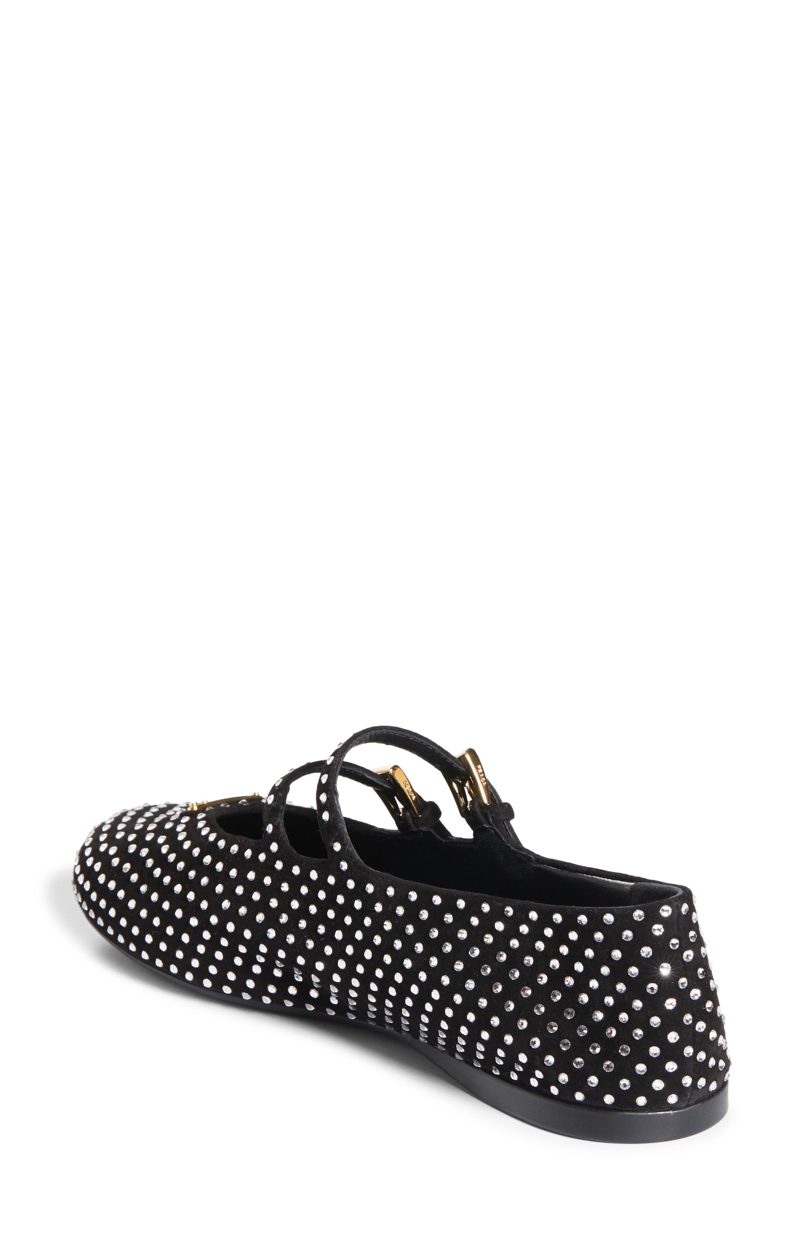 Prada Ballerine Crystal Mary Jane Flat in Cristal at Nordstrom - 2