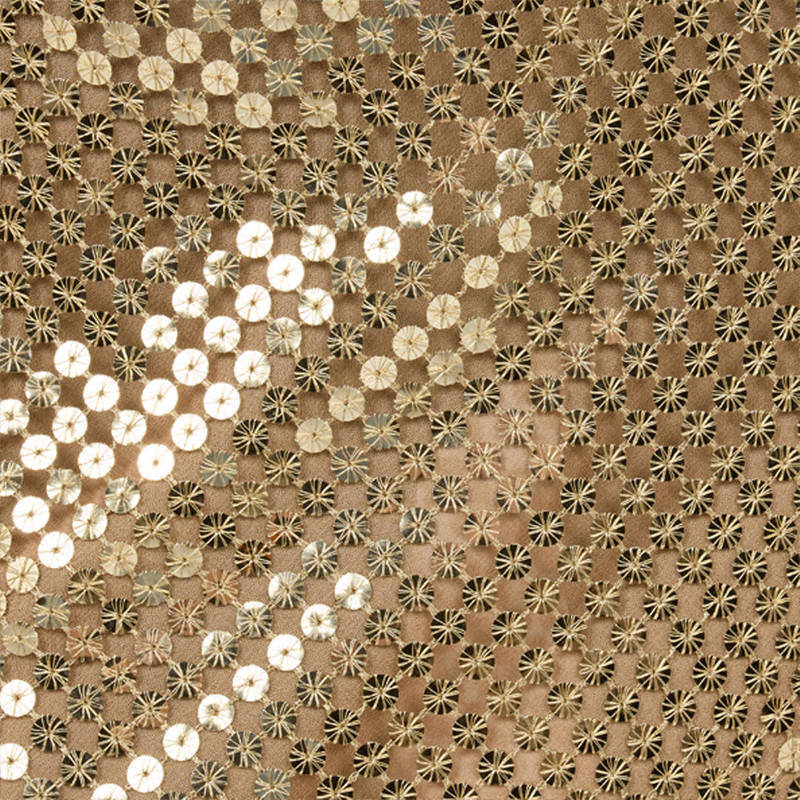 Extra-long gold sequin gown 5