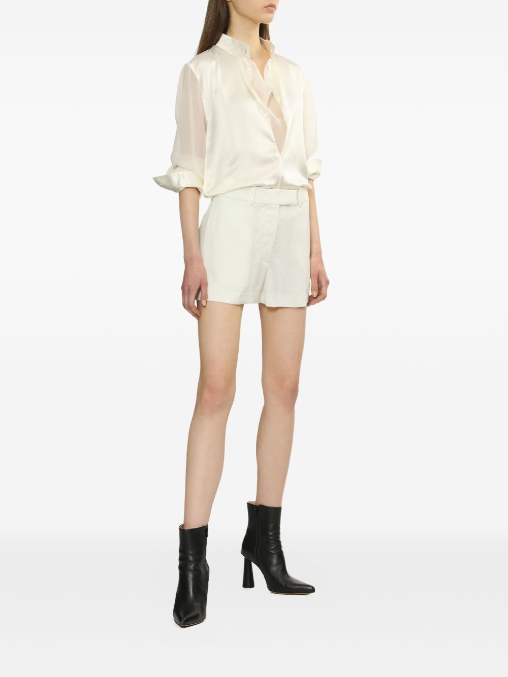 high-waisted tailored shorts - 2