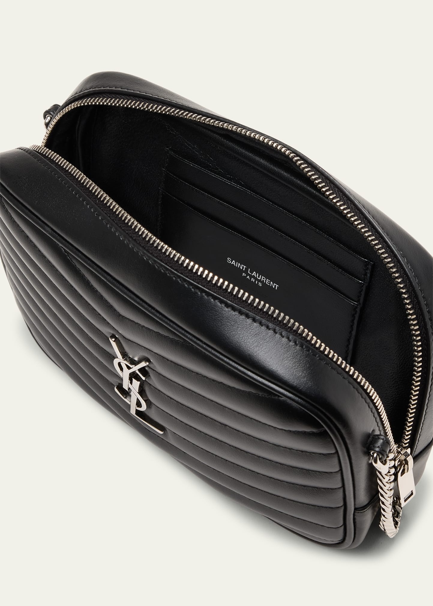 Lou Mini YSL Camera Bag in Smooth Quilted Leather - 4