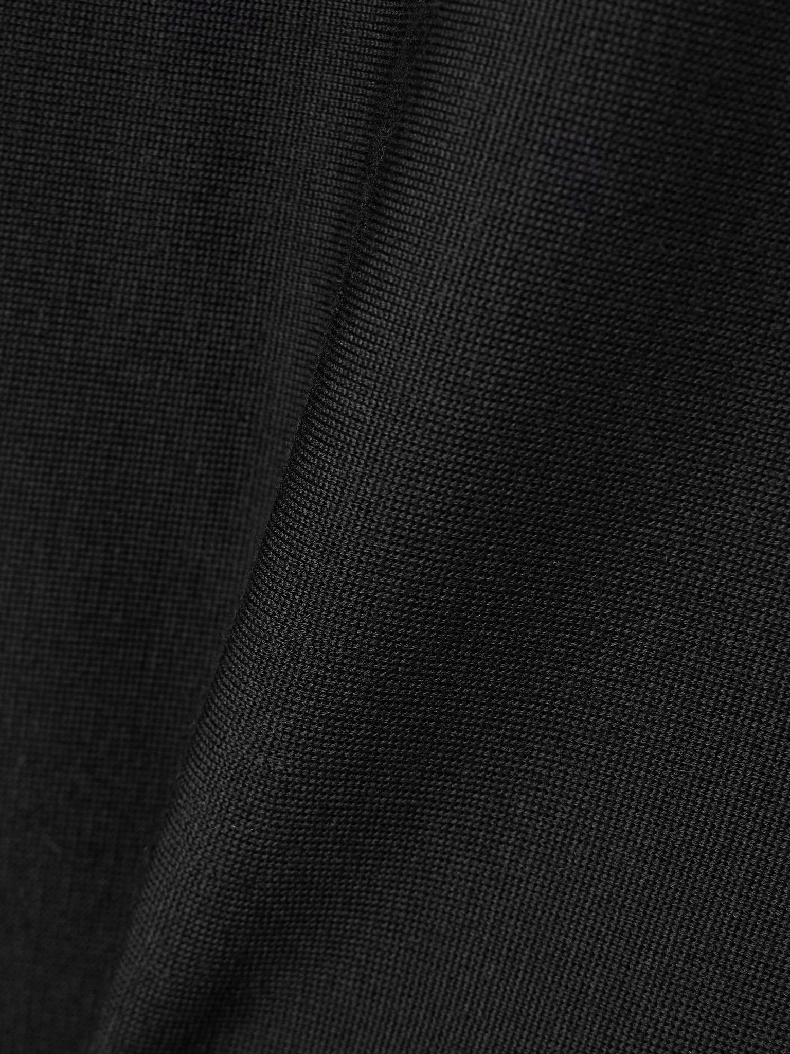 Wool-blend midi shirt dress Black - 5