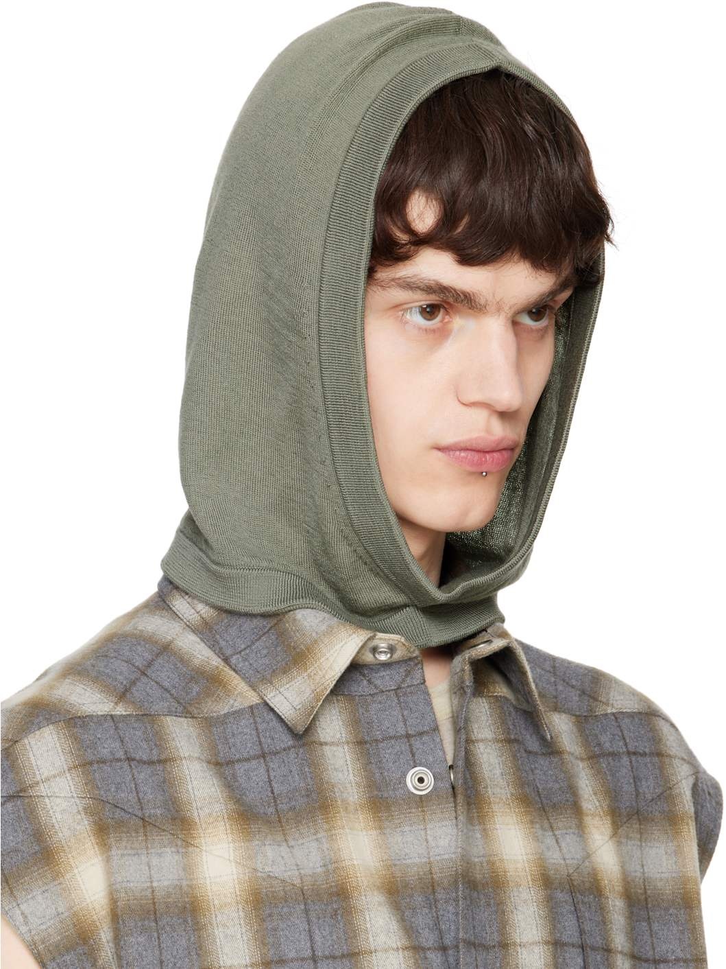 Green Hollywood Cashmere Hood - 2