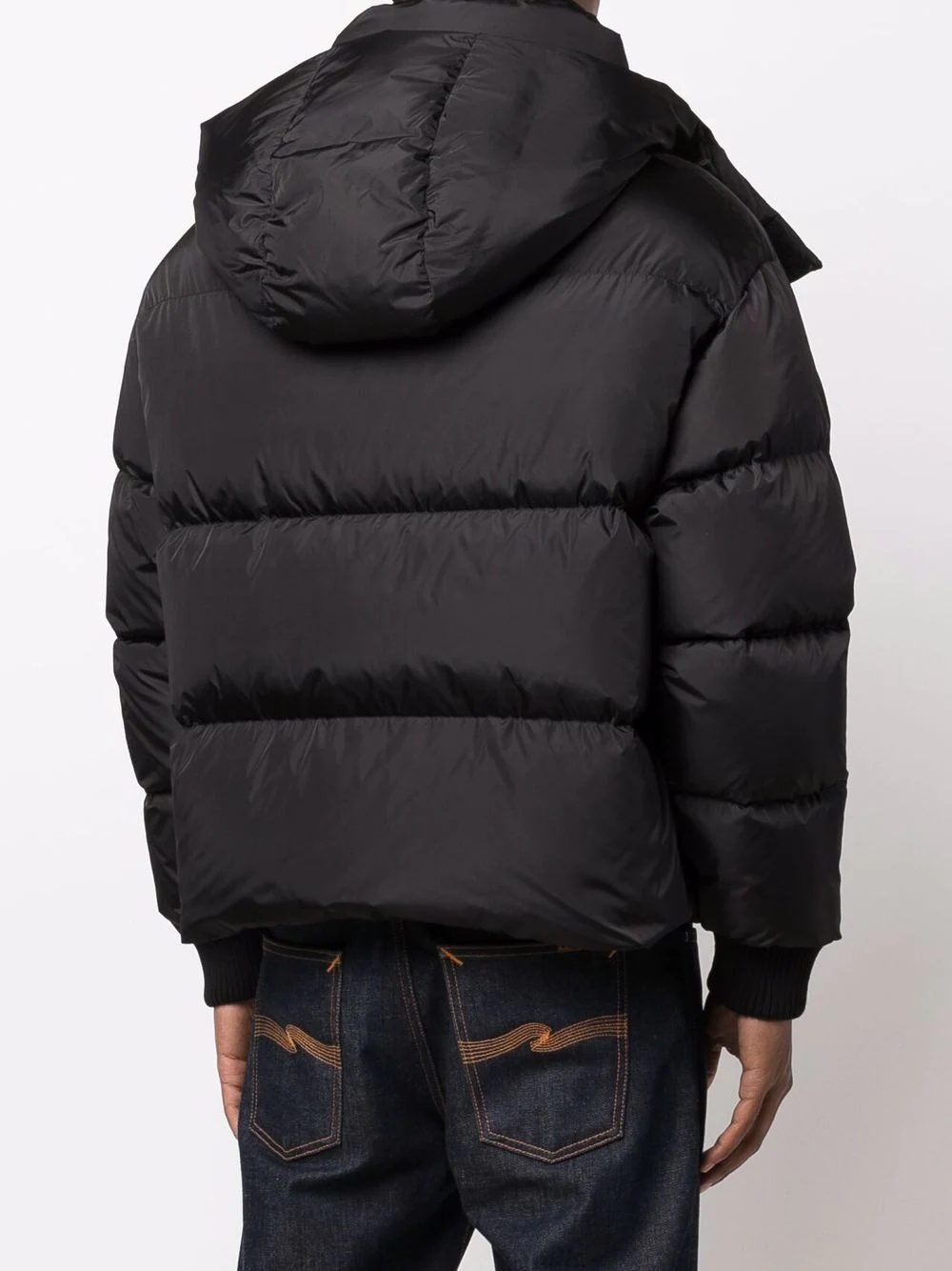 logo-print feather-down padded jacket - 4