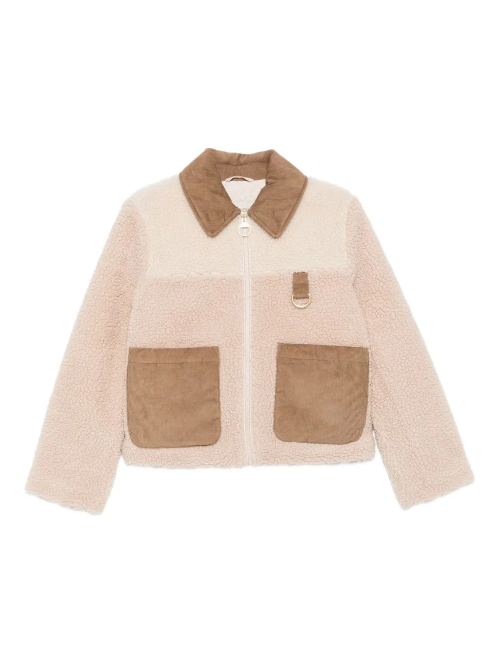 corduroy-collar jacket - 1