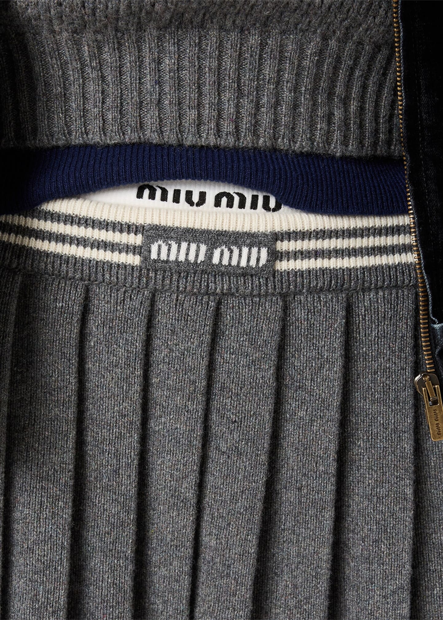 Mini Pleated Cashmere Wool Skirt - 5