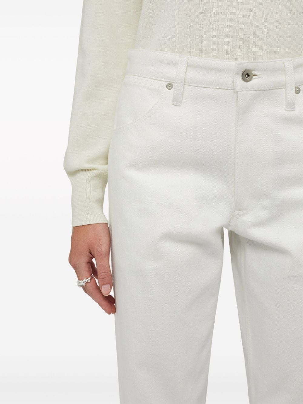 cropped straight-leg jeans - 3