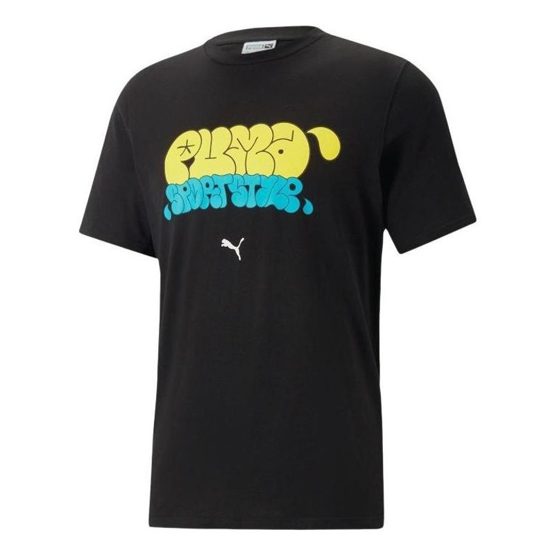 PUMA Graphics Graffiti T-Shirts 'Black' 622553-01 - 1