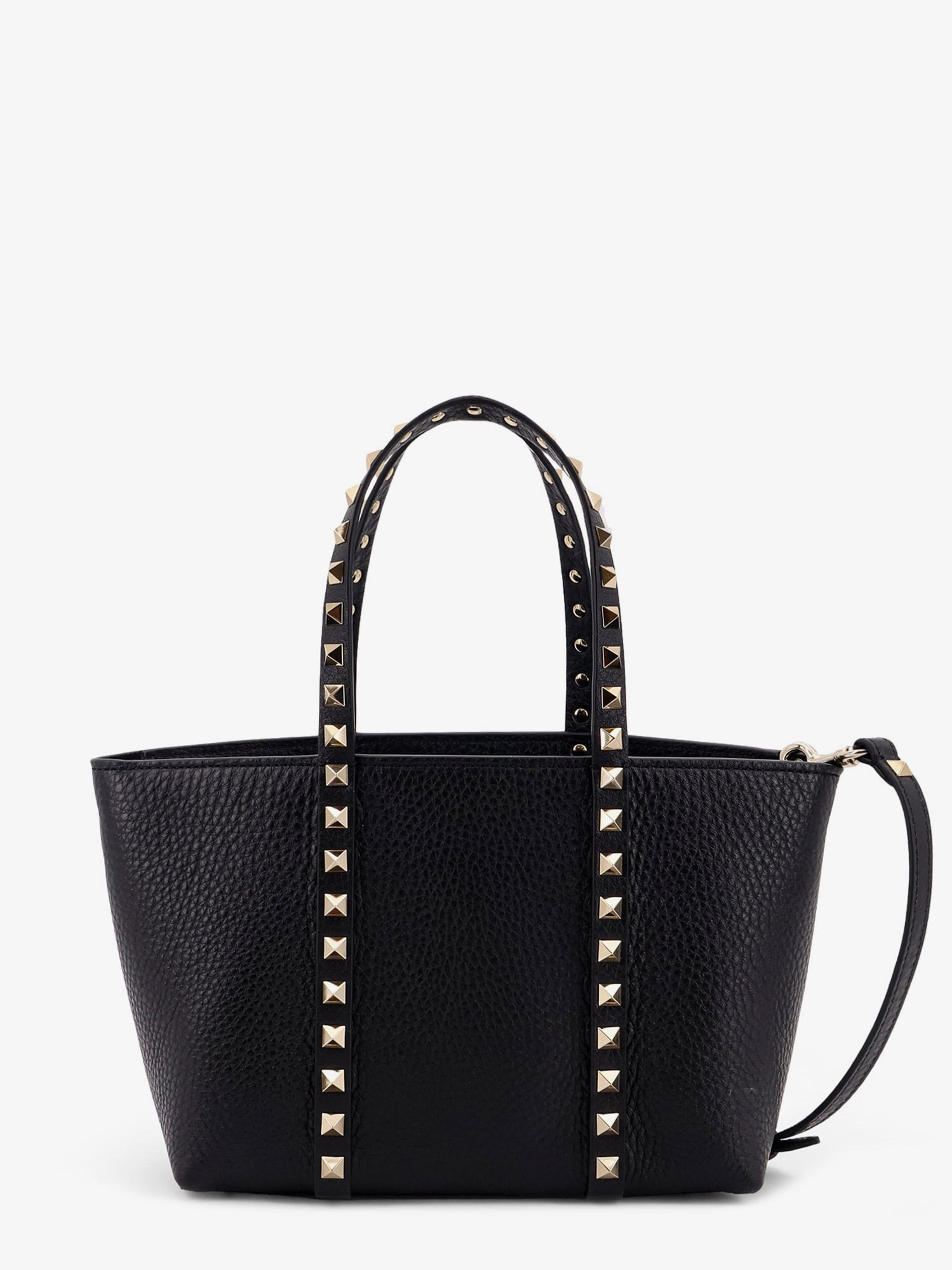 VALENTINO GARAVANI ROCKSTUD LEATHER SHOPPING BAG - 2