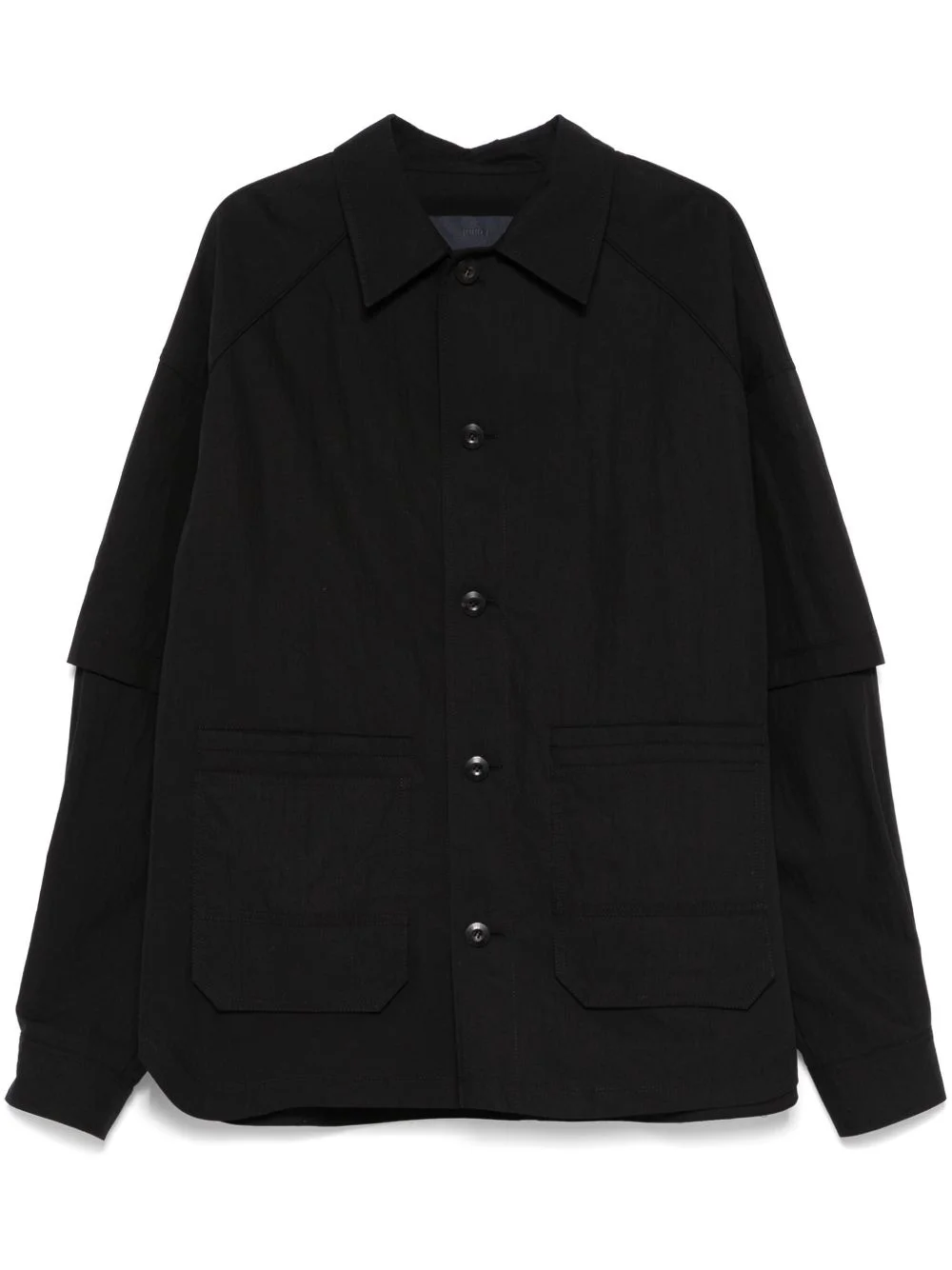layered overshirt - 1