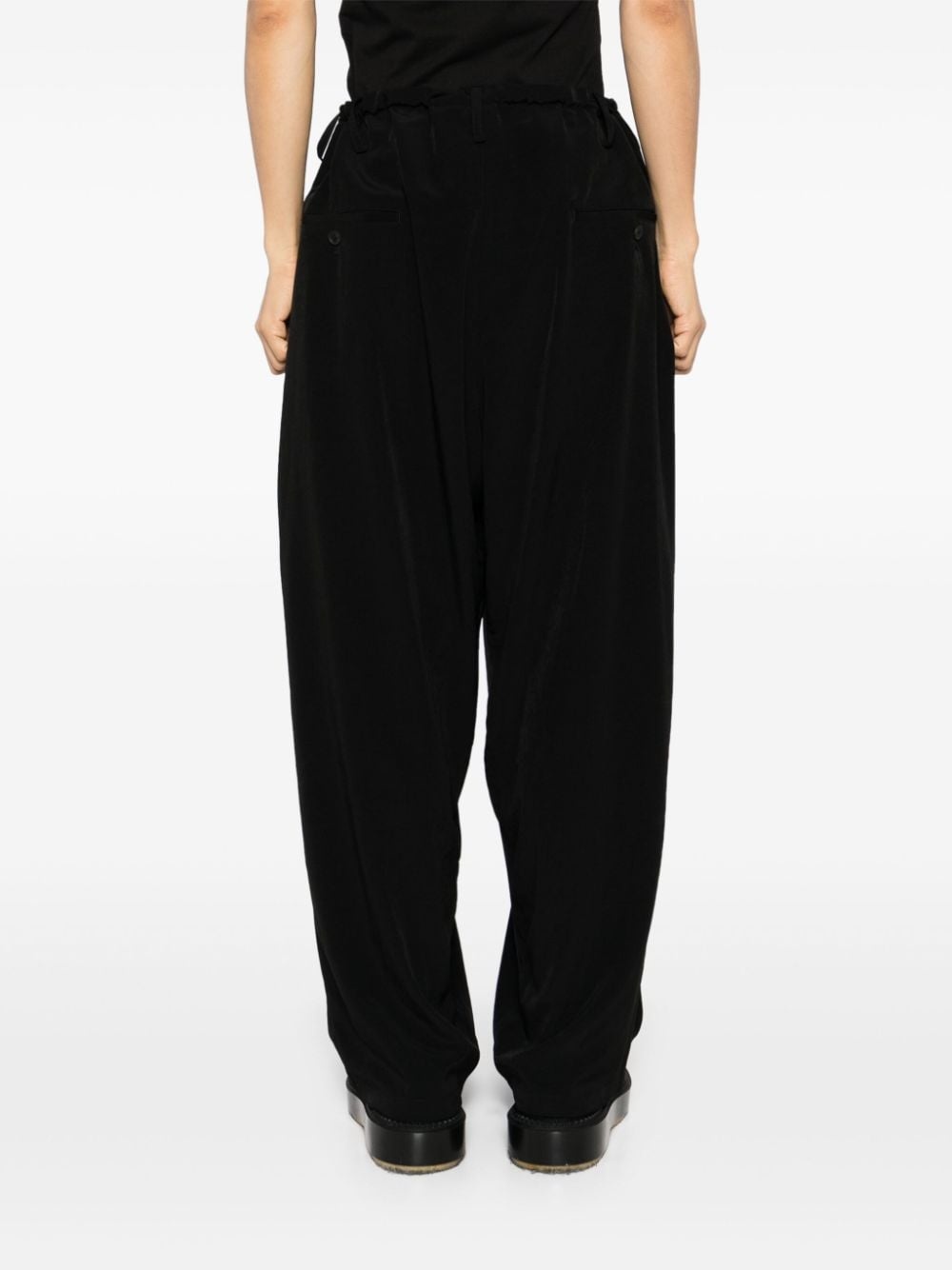 high-rise loose fit trousers - 4