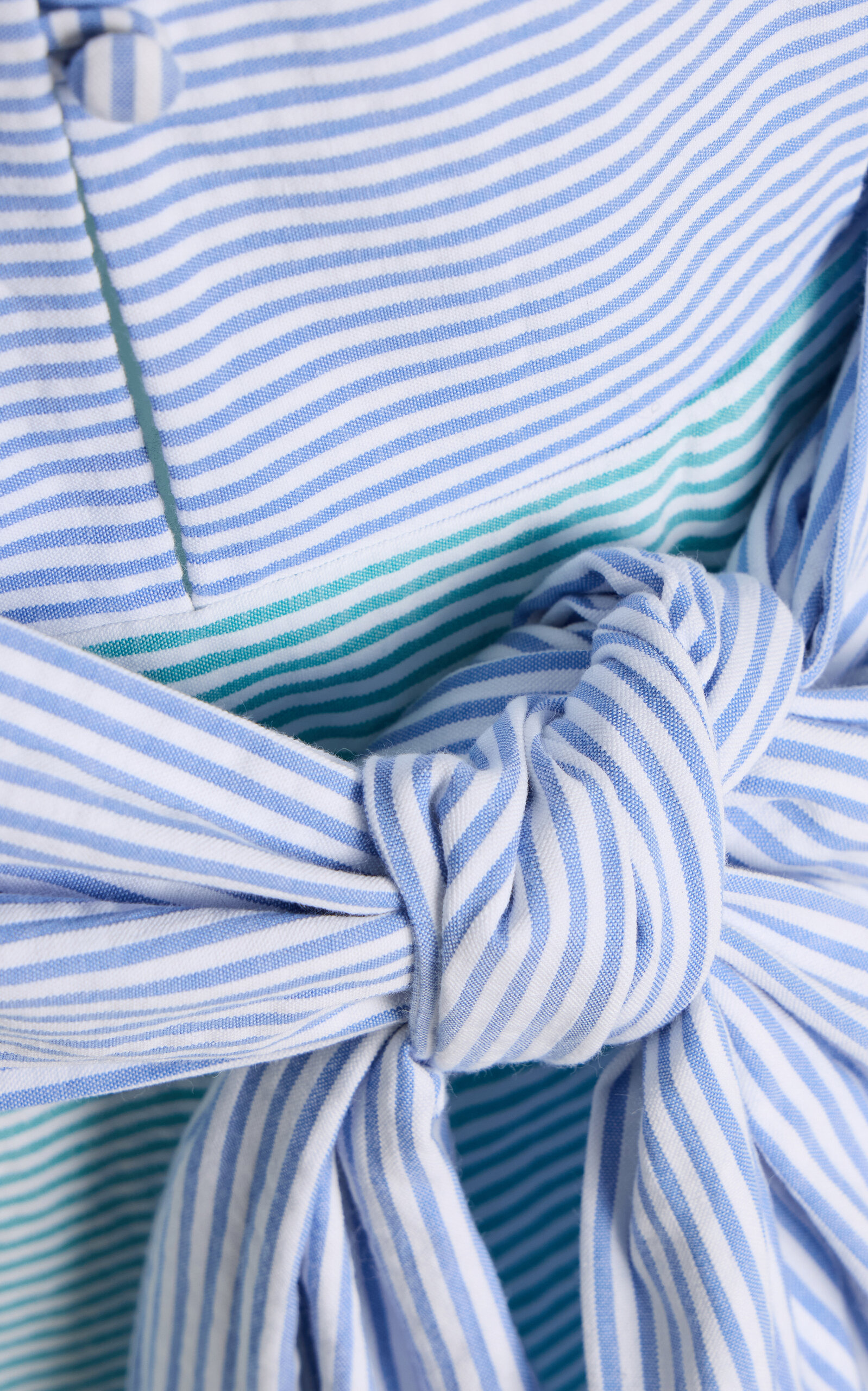 Exclusive Riviera Clarence Striped Cotton Maxi Shirt Dress stripe - 5