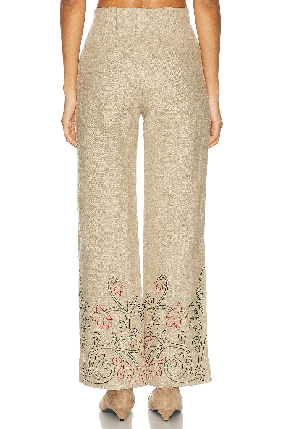 Embroidered Trumpet Flower Murphy Trouser - 3