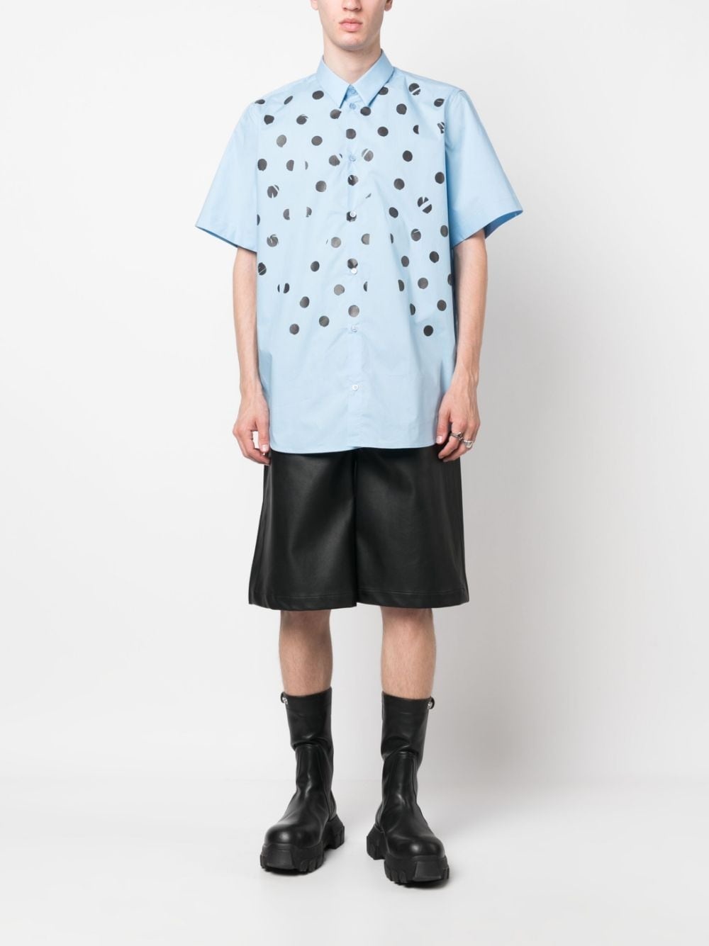 polka dot print cotton shirt - 2