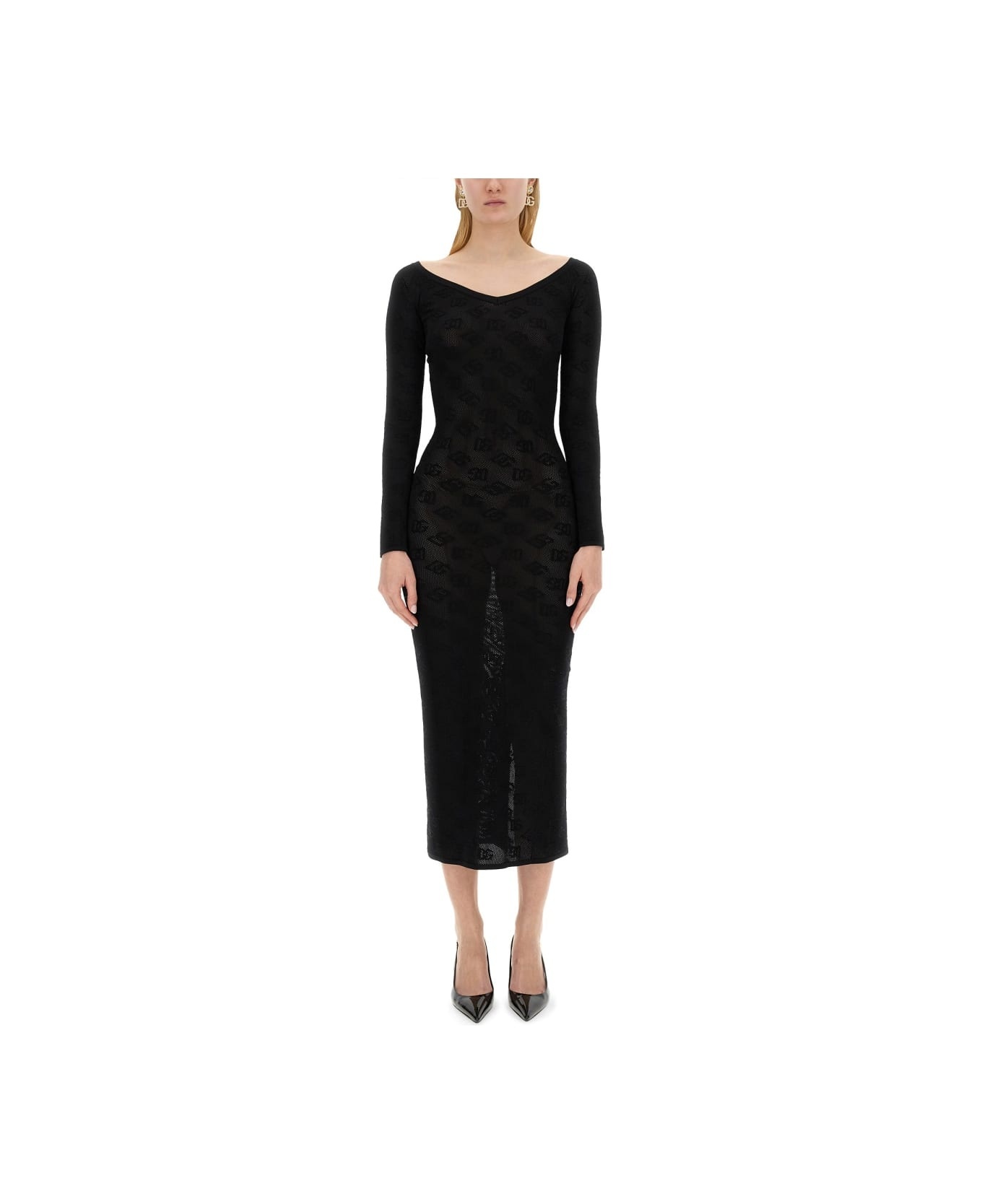 Jacquard Logo Sheath Dress - 1