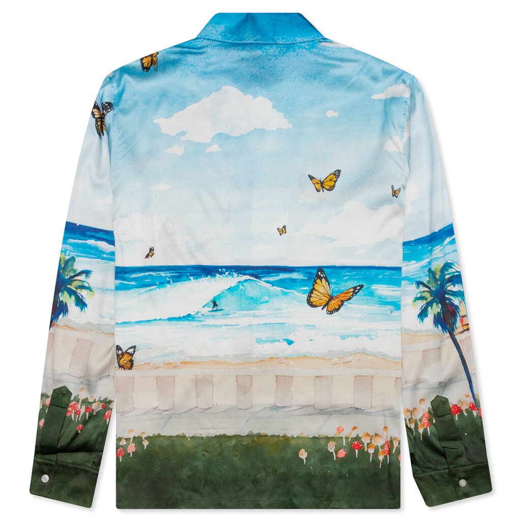 BUTTERFLY BEACH L/S BUTTON DOWN - BLUE MULTI - 2