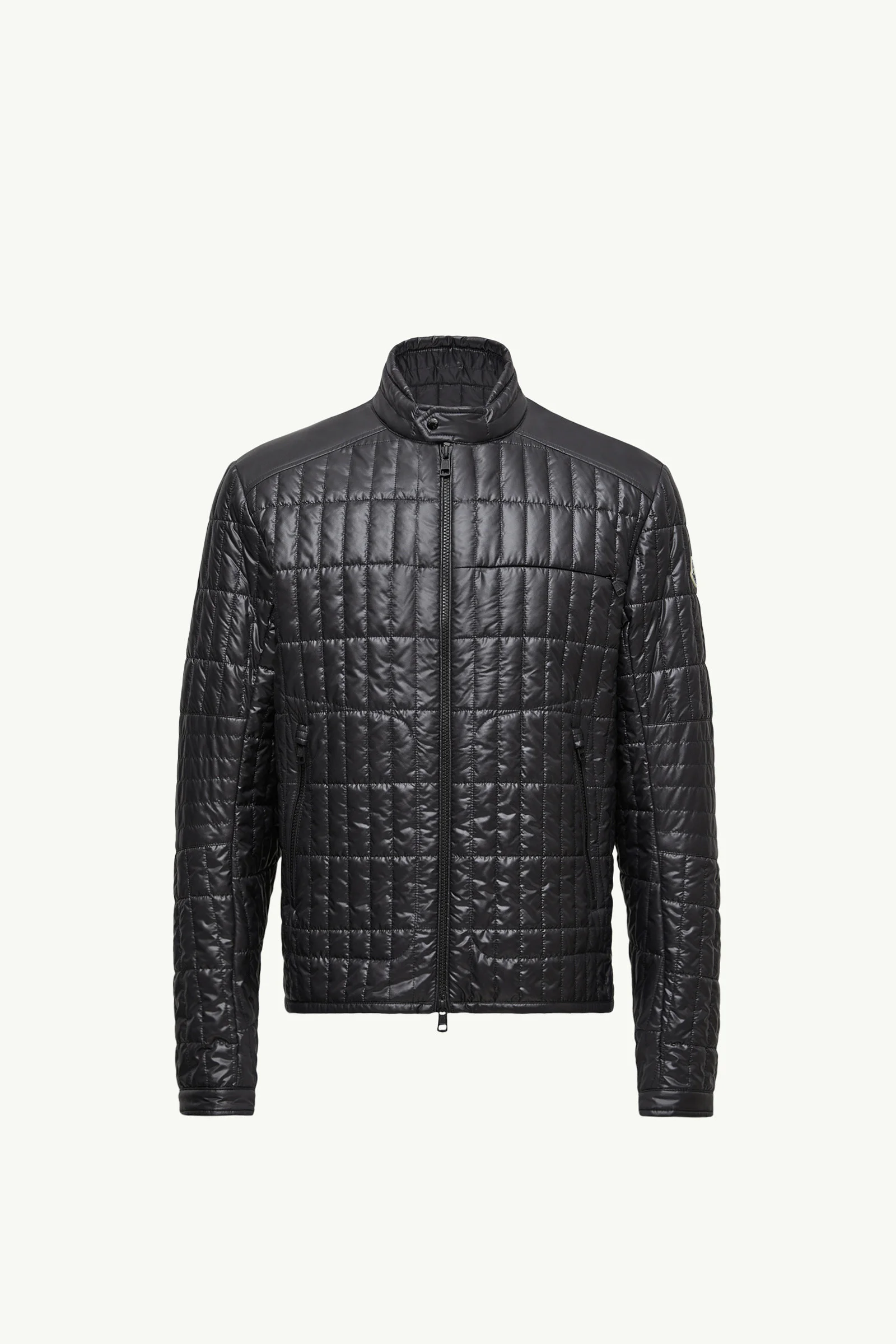 Lasne Vertical-Quilted Padded Biker Jacket - 1
