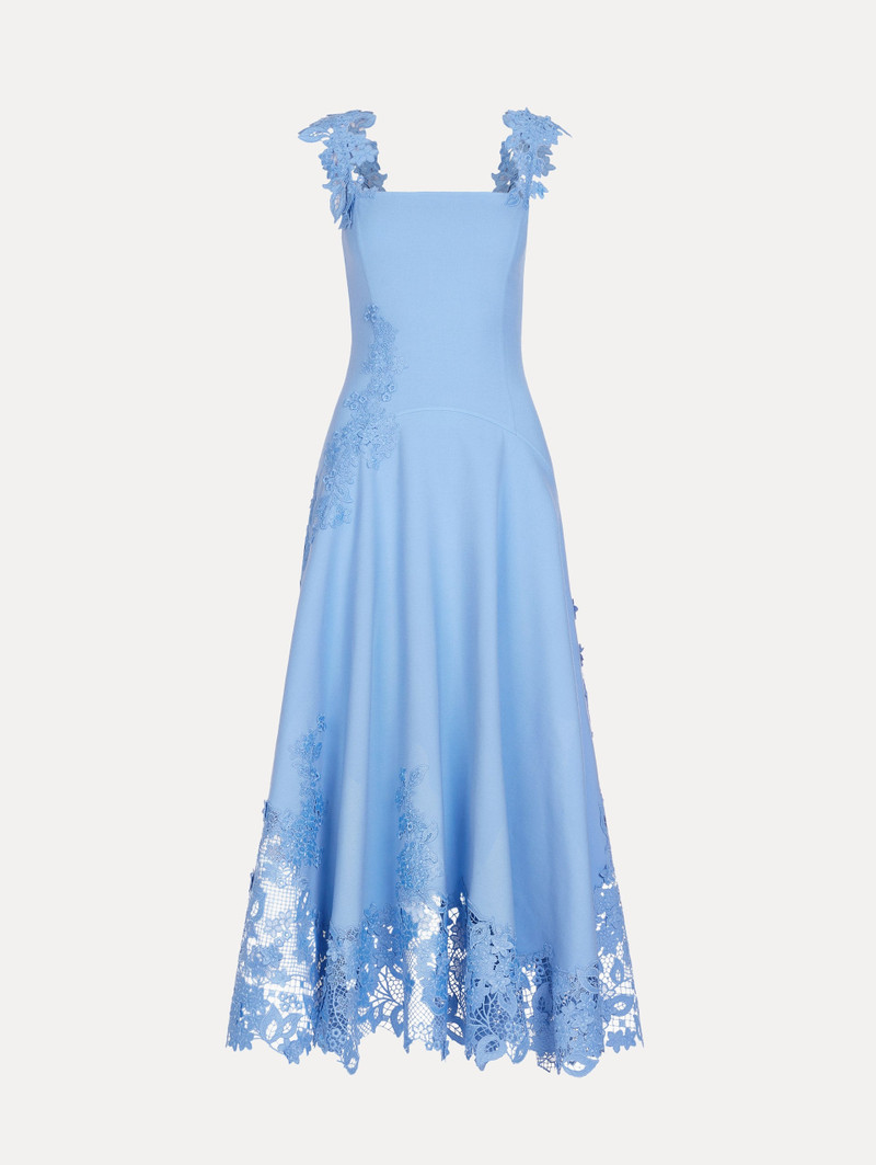 PORCELAIN FLOWER GUIPURE DRESS 1