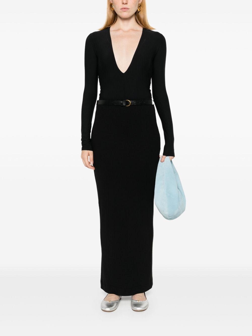 plunging V-neck bodysuit - 2