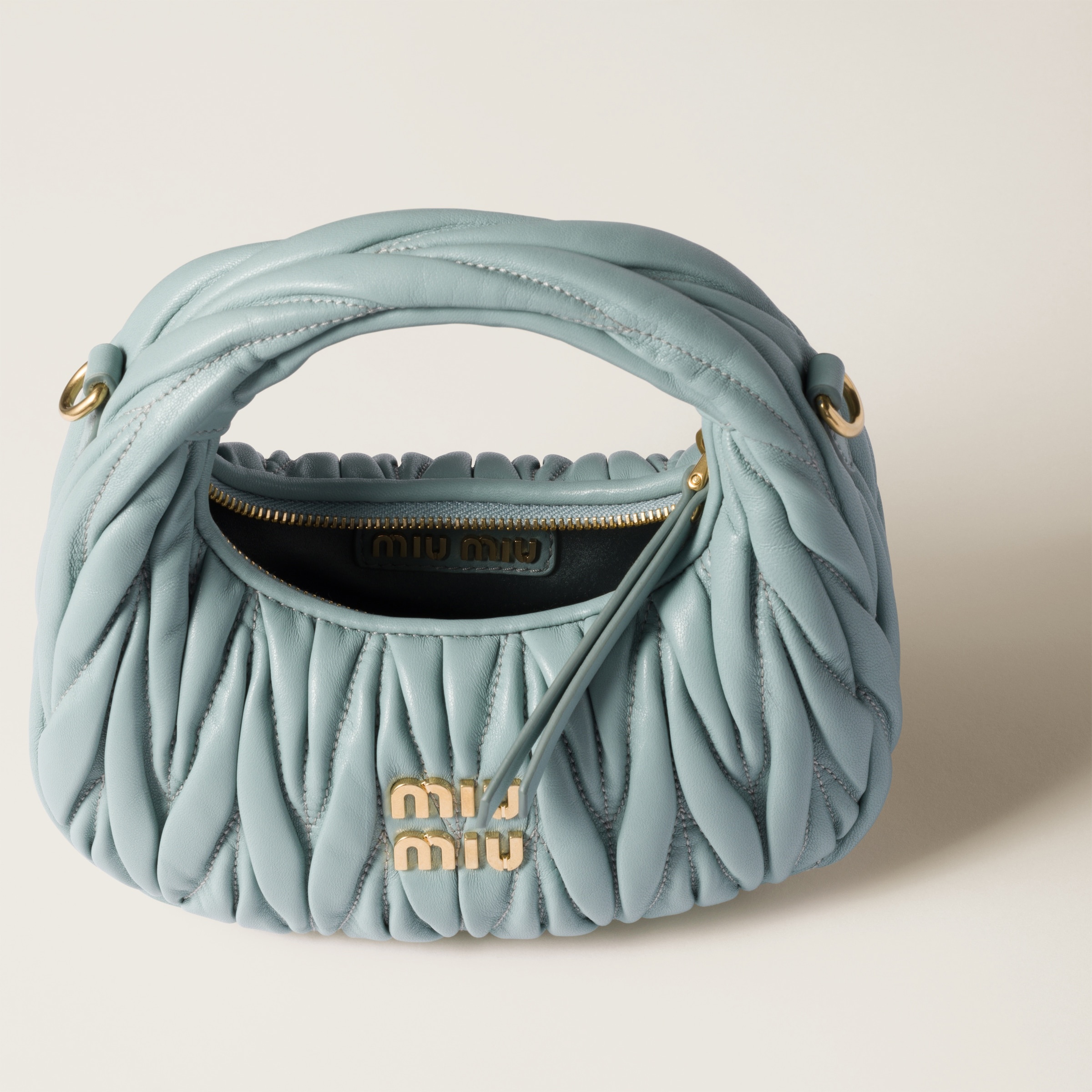 Wander matelassé nappa leather hobo mini-bag - 6