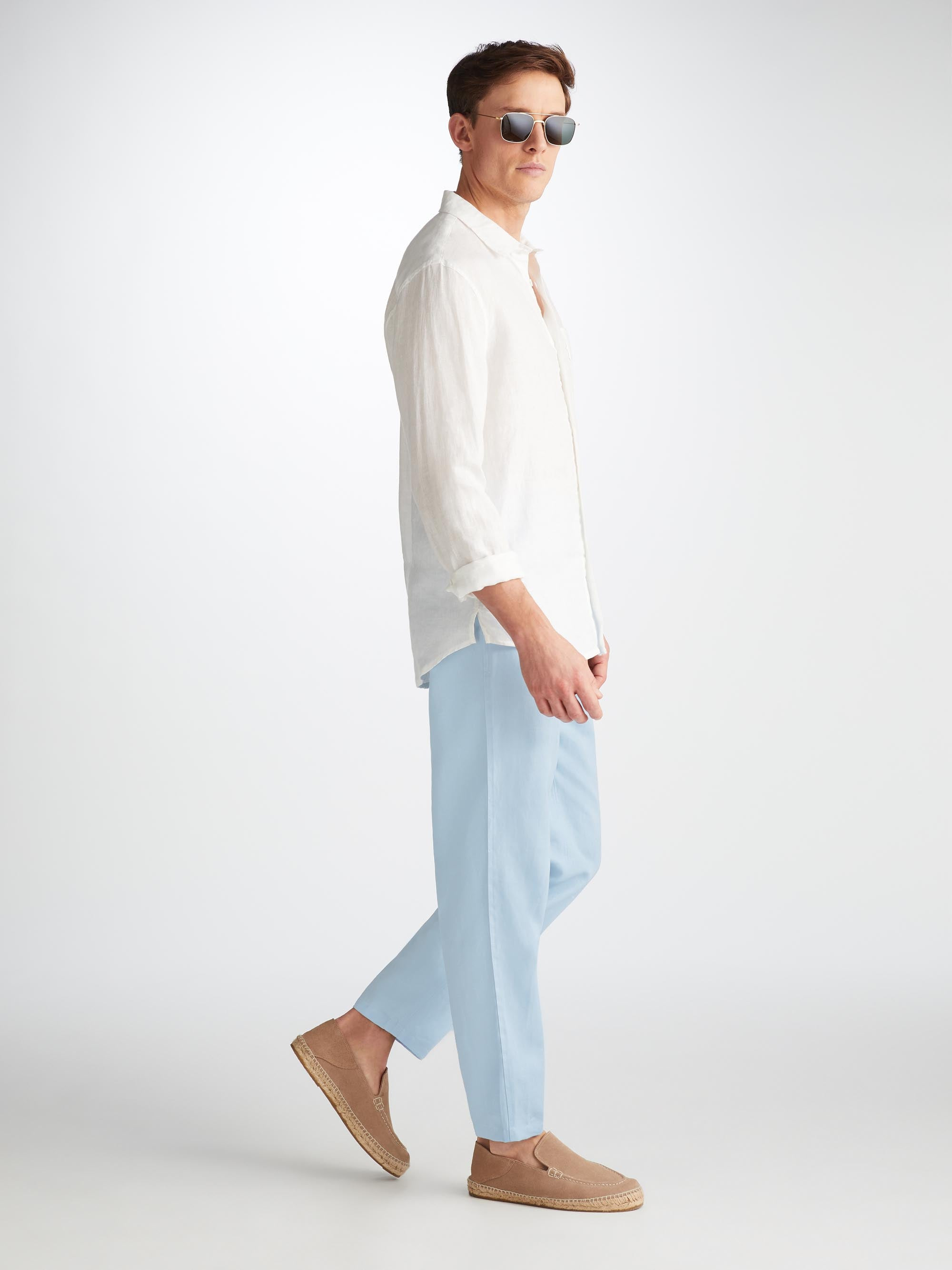 Men's Trousers Sydney 2 Linen Blue - 5
