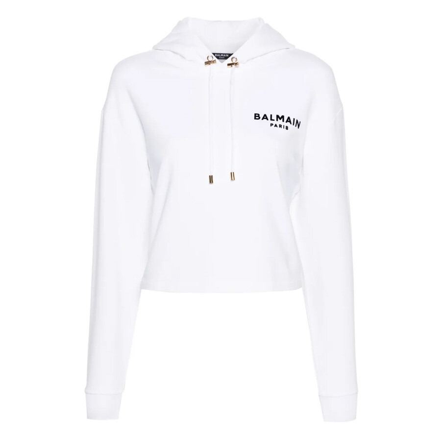 Balmain Flocked Balmain Paris Hoodie - 5