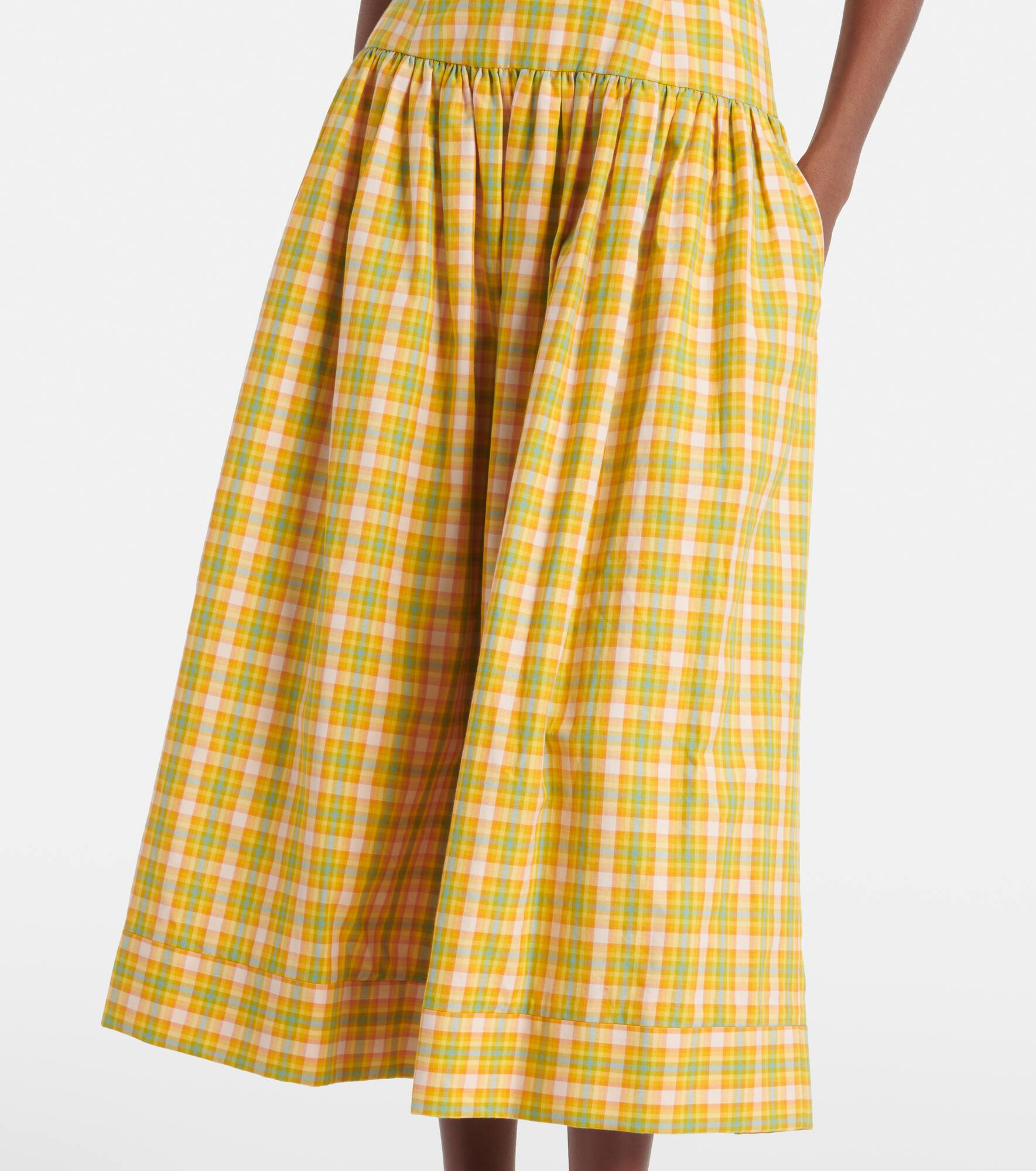 Giorgia checked cotton midi dress - 5