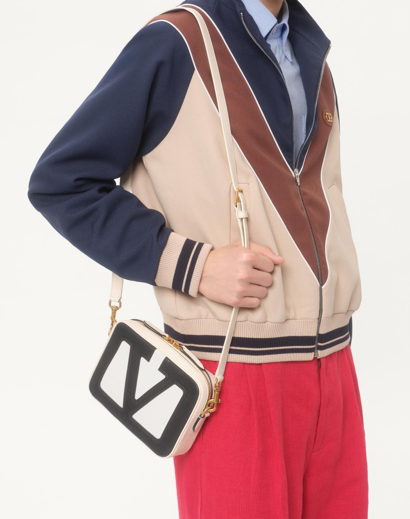 NYLON SWEATSHIRT WITH ZIPPER AND VLOGO PATCH 3