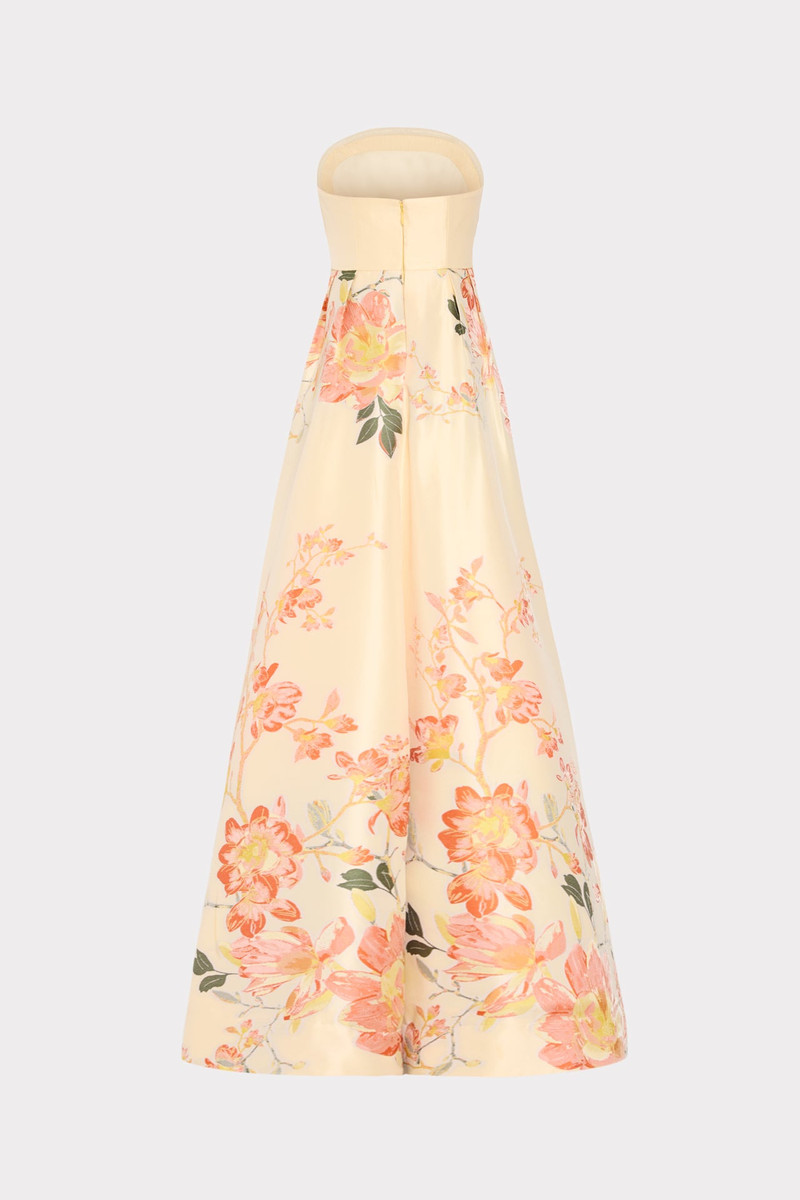 MILLY Dorothy Printed Taffeta Dress outlook
