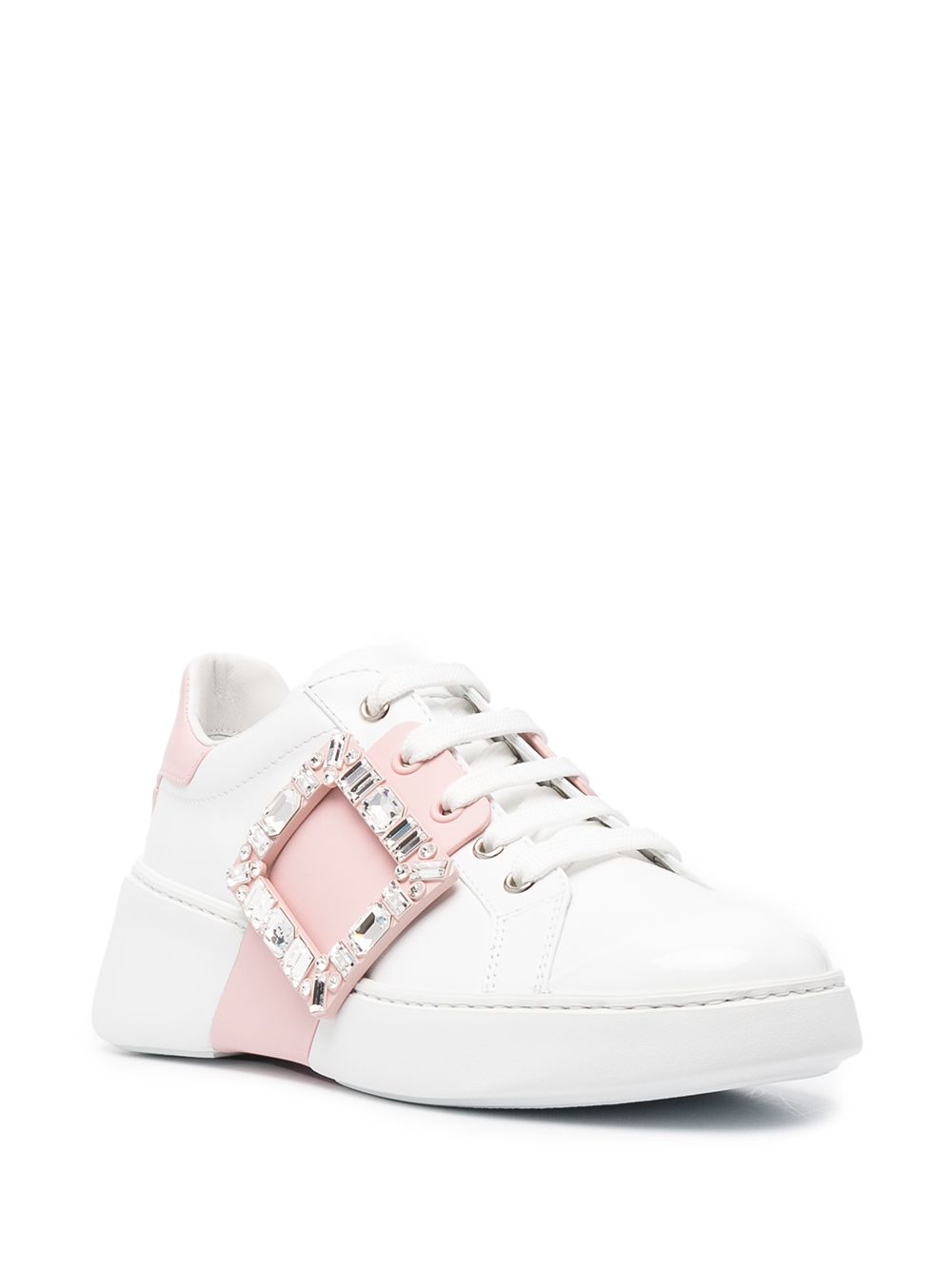 Roger Vivier Women Viv Skate Leather Sneakers - 4