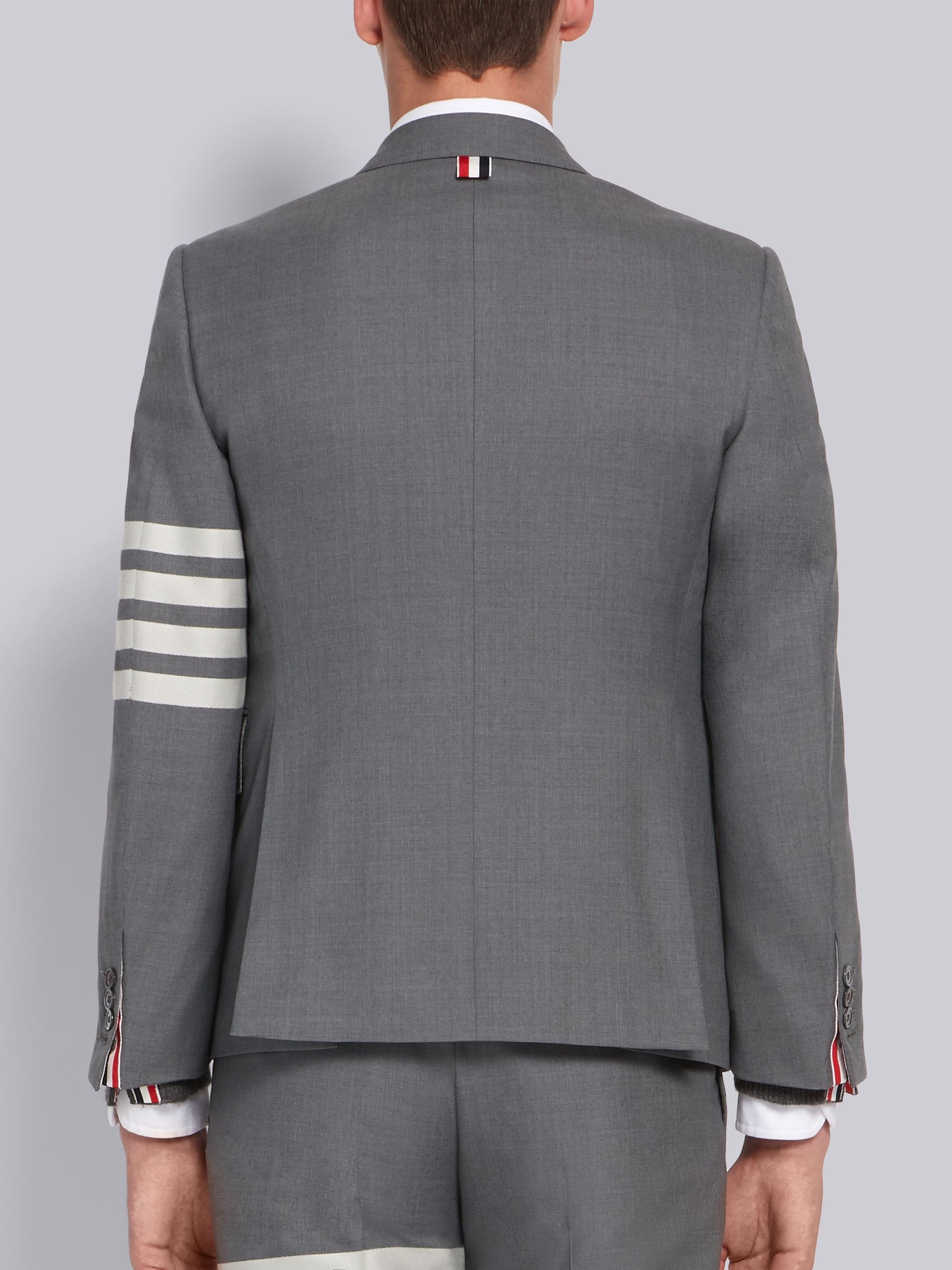 Medium Grey Wool 4-Bar Classic Sport Coat - 3