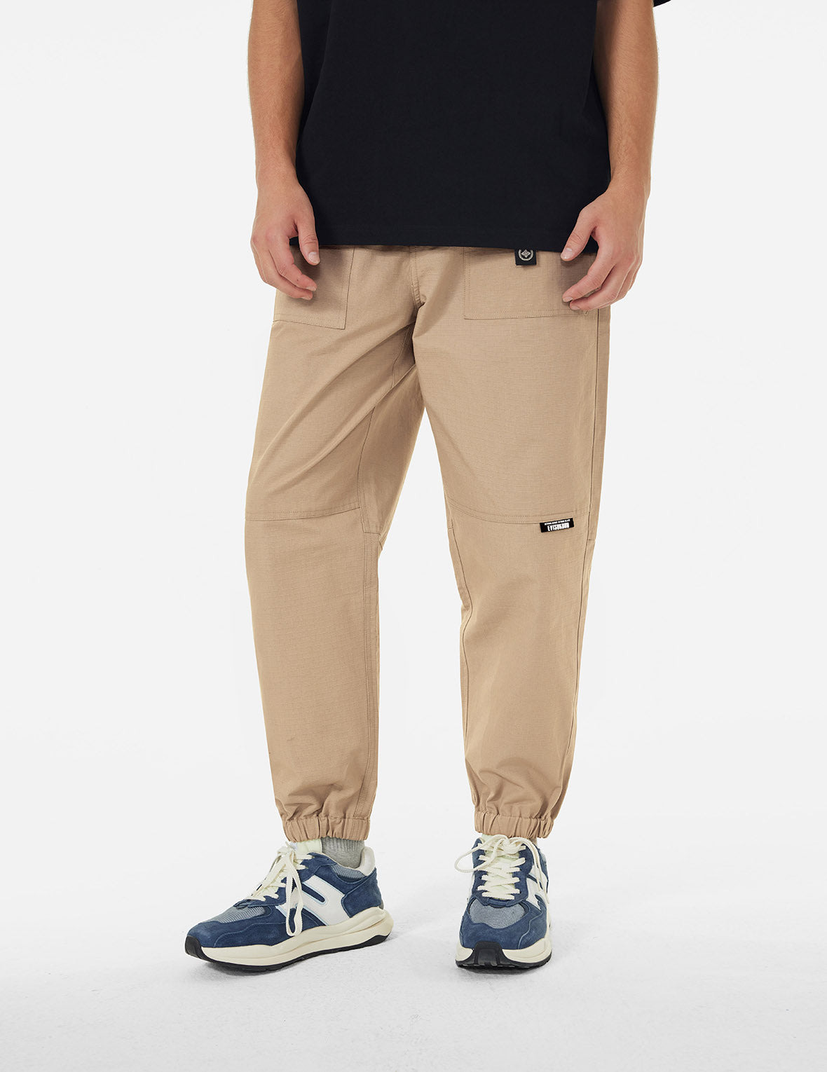 Seagull Embroidery and Logo Print Loose Fit Joggers - 3